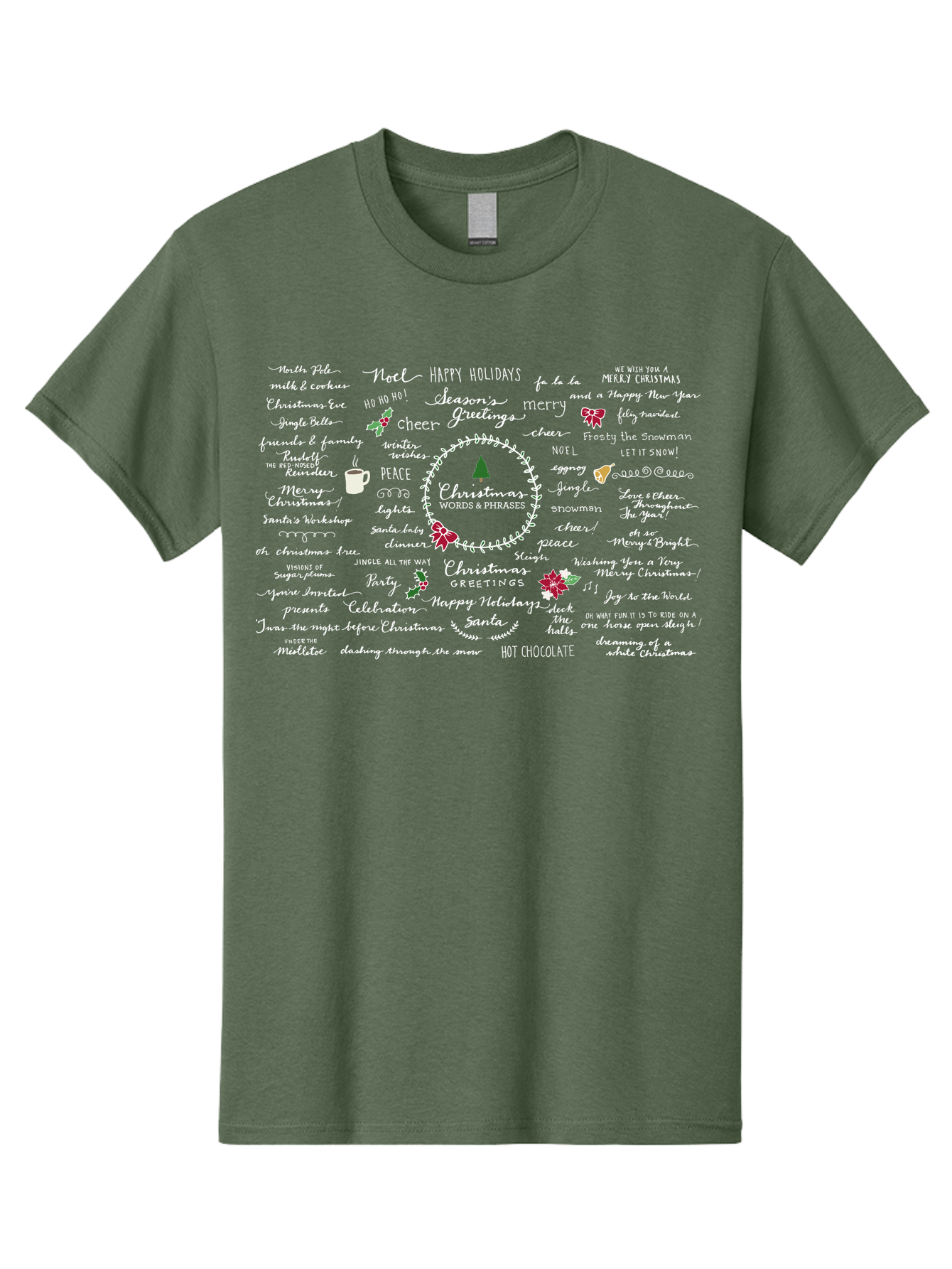 Christmas-Wishes-Blessings Men'S Graphic Tee, 100% Cotton, Comfortable Casual Summer Wear, Machine Washable, Christmas Wishes, Holiday Cheer, Joyful Greetings, Festive Atmosphere, Happy Holidays, Christmas Tree, Celebration, Peace, - Aaa827 3