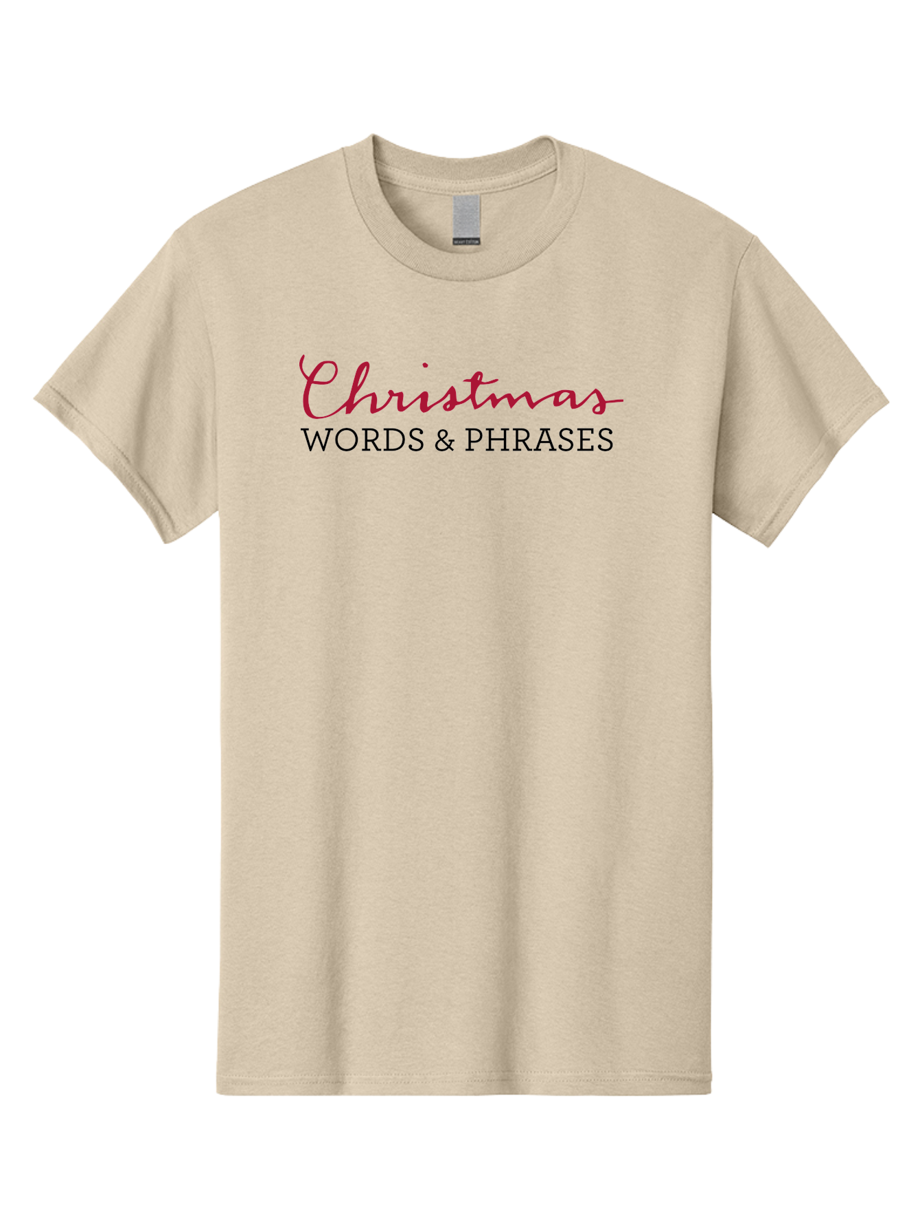 Christmas-Words-Phrases-2 Men'S Graphic Tee, 100% Cotton, Comfortable Casual Summer Wear, Machine Washable, Christmas Graphics, Holiday Phrases, Festive Fonts, Christmas Vocabulary, Seasonal Wording, Red And Black Text - Aaa829 27