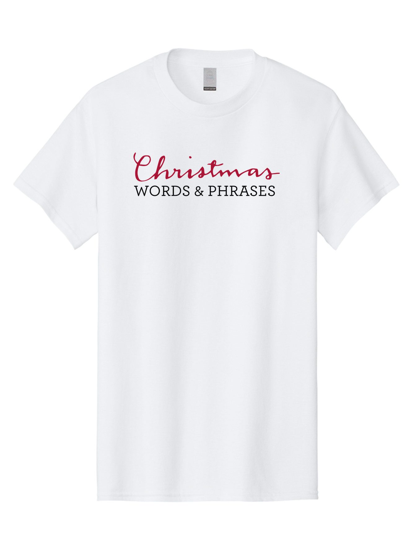 Christmas-Words-Phrases-2 Men'S Graphic Tee, 100% Cotton, Comfortable Casual Summer Wear, Machine Washable, Christmas Graphics, Holiday Phrases, Festive Fonts, Christmas Vocabulary, Seasonal Wording, Red And Black Text - Aaa829 11