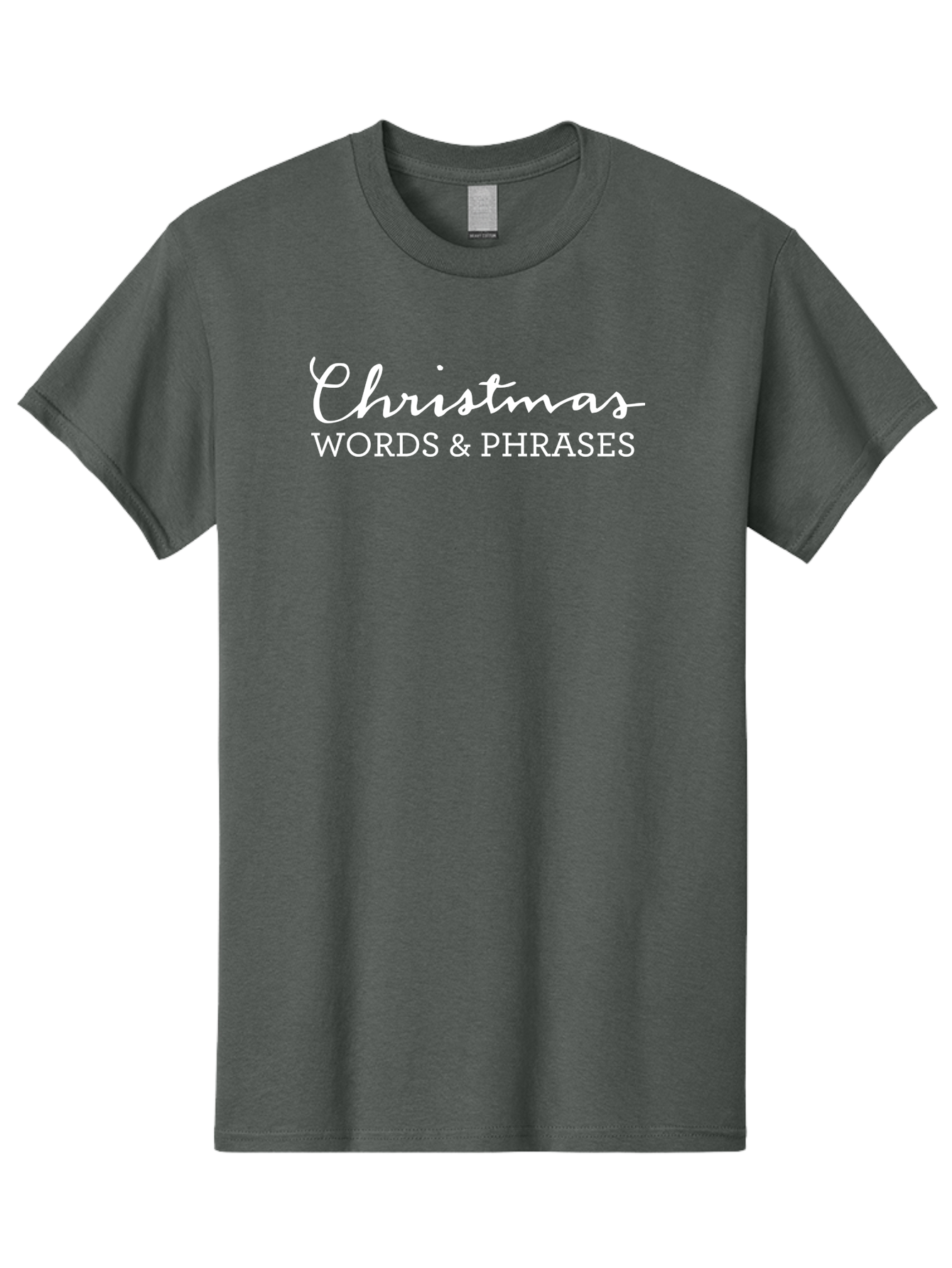 Christmas-Words-Phrases Men'S Graphic Tee, 100% Cotton, Comfortable Casual Summer Wear, Machine Washable, Christmas Words, Holiday Phrases, Festive Language, Christmas Vocabulary, Winter Phrases, Seasonal Expressions, Christmas Terminology - Aaa830 29