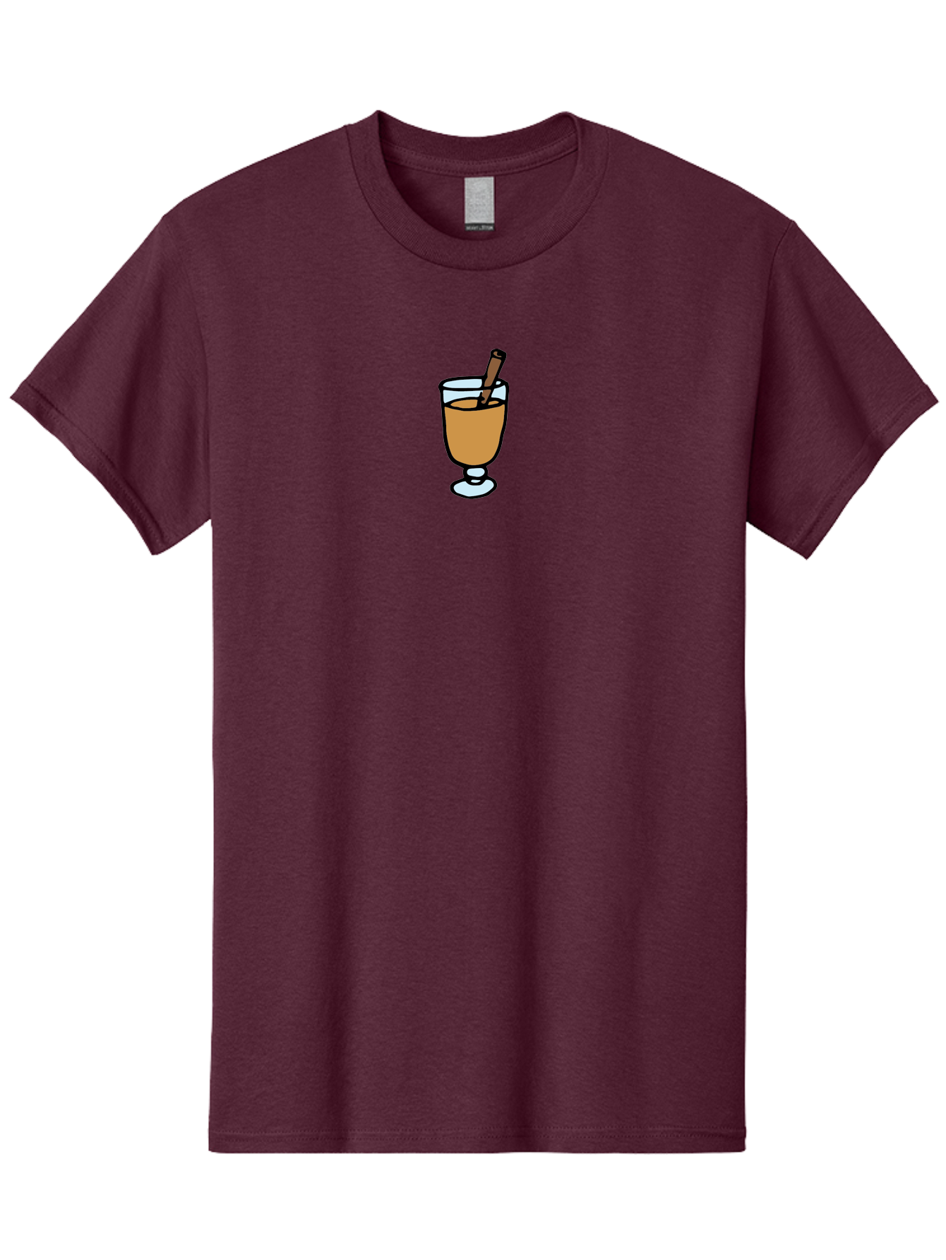 Cinnamon-Cocktail Men'S Graphic Tee, 100% Cotton, Comfortable Casual Summer Wear, Machine Washable, Glass Of Warm Drink, Cinnamon Stick, Autumn Beverage, Cozy Atmosphere, Comforting Drink, Spicy Flavor, Festive Treat, Hot Cider, - Aaa834 13