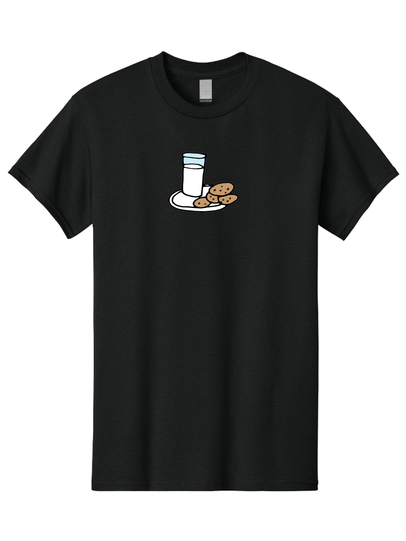 Cookies-And-Milk Men'S Graphic Tee, 100% Cotton, Comfortable Casual Summer Wear, Machine Washable, Glass Of Milk, Chocolate Chip Cookies, Sweet Treats, Snack Time, Comfort Food, Cookies And Milk, Cookie Love, Milk And Cookies - Aaa840 5