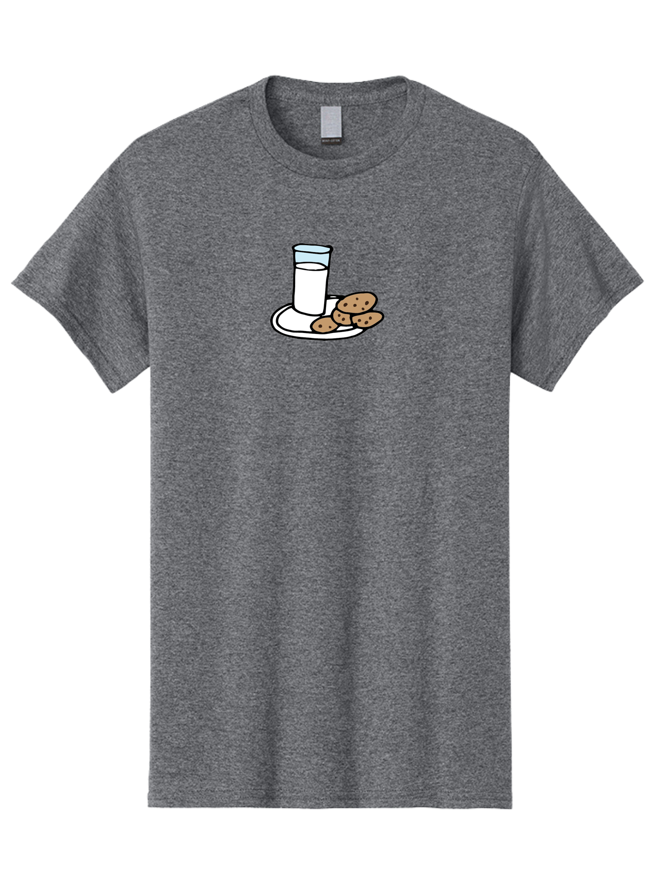 Cookies-And-Milk Men'S Graphic Tee, 100% Cotton, Comfortable Casual Summer Wear, Machine Washable, Glass Of Milk, Chocolate Chip Cookies, Sweet Treats, Snack Time, Comfort Food, Cookies And Milk, Cookie Love, Milk And Cookies - Aaa840 15