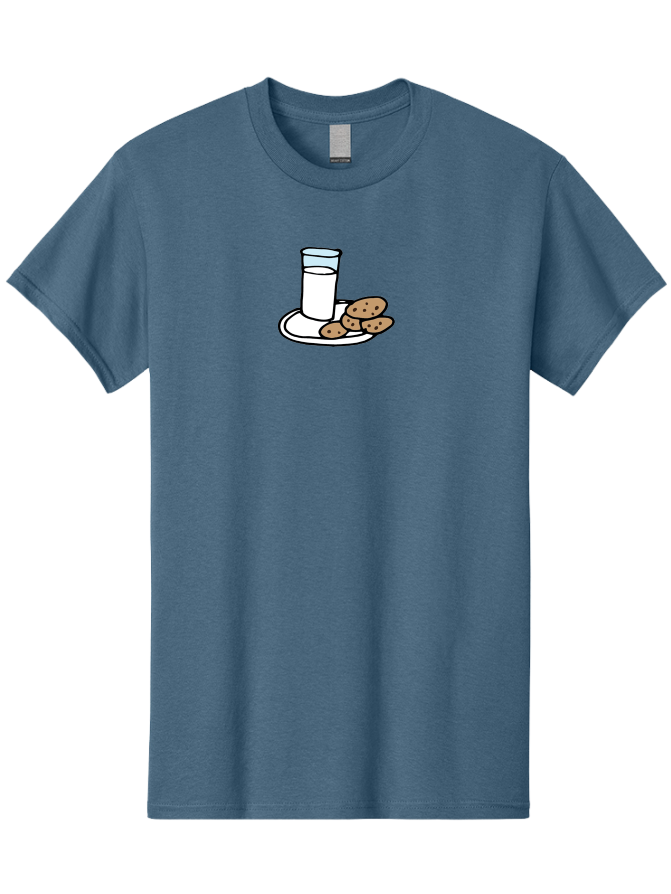 Cookies-And-Milk Men'S Graphic Tee, 100% Cotton, Comfortable Casual Summer Wear, Machine Washable, Glass Of Milk, Chocolate Chip Cookies, Sweet Treats, Snack Time, Comfort Food, Cookies And Milk, Cookie Love, Milk And Cookies - Aaa840 9