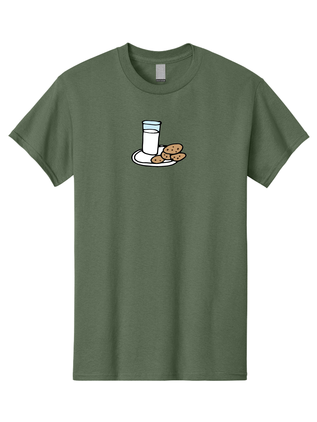 Cookies-And-Milk Men'S Graphic Tee, 100% Cotton, Comfortable Casual Summer Wear, Machine Washable, Glass Of Milk, Chocolate Chip Cookies, Sweet Treats, Snack Time, Comfort Food, Cookies And Milk, Cookie Love, Milk And Cookies - Aaa840 23