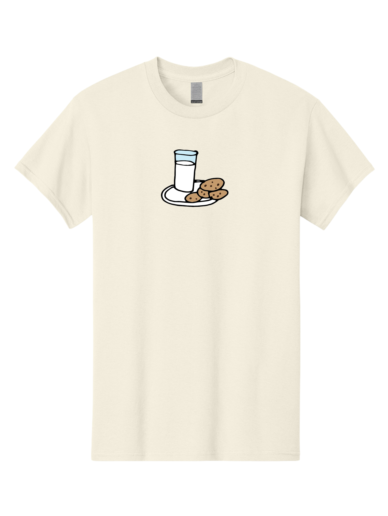 Cookies-And-Milk Men'S Graphic Tee, 100% Cotton, Comfortable Casual Summer Wear, Machine Washable, Glass Of Milk, Chocolate Chip Cookies, Sweet Treats, Snack Time, Comfort Food, Cookies And Milk, Cookie Love, Milk And Cookies - Aaa840 29