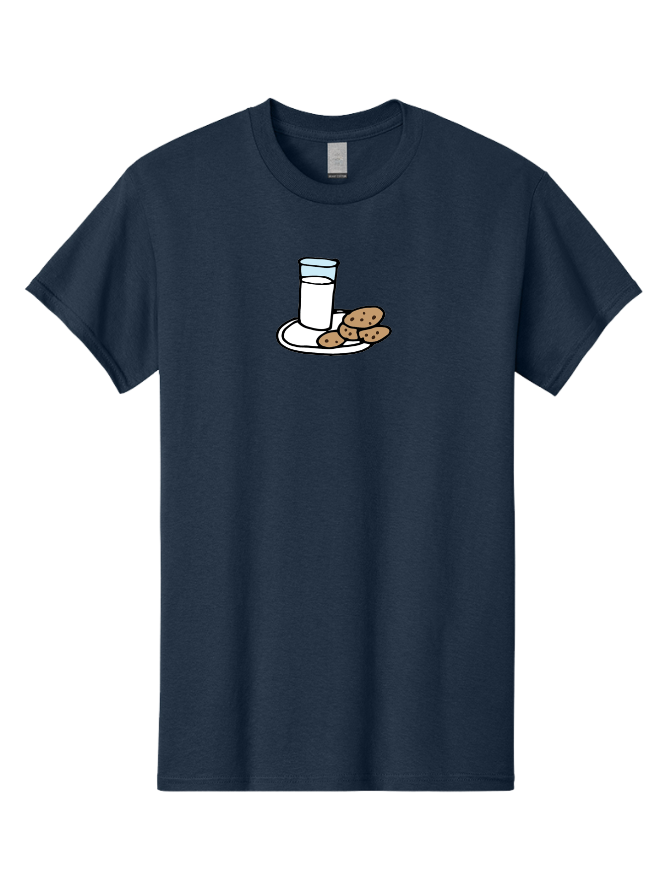 Cookies-And-Milk Men'S Graphic Tee, 100% Cotton, Comfortable Casual Summer Wear, Machine Washable, Glass Of Milk, Chocolate Chip Cookies, Sweet Treats, Snack Time, Comfort Food, Cookies And Milk, Cookie Love, Milk And Cookies - Aaa840 25