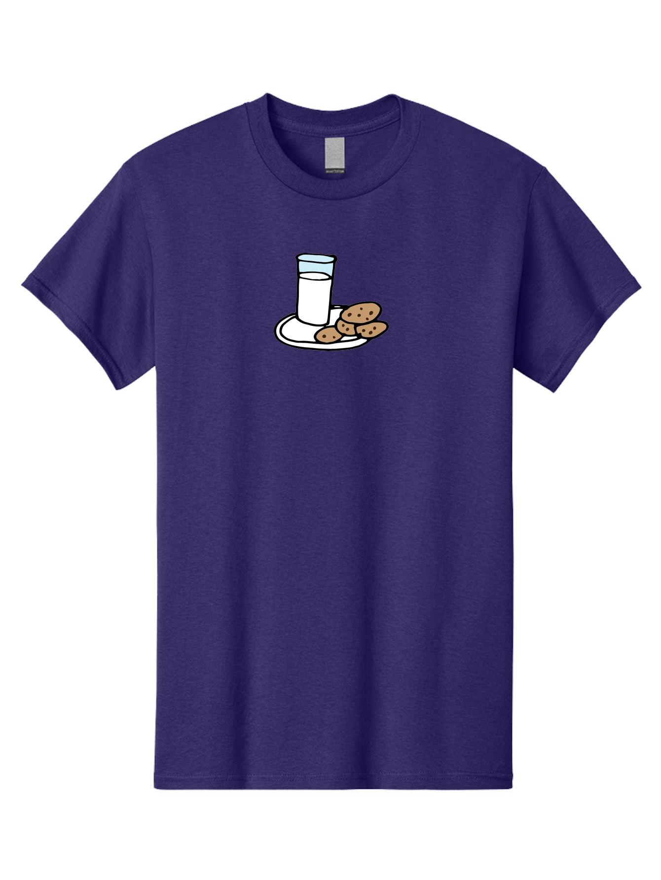 Cookies-And-Milk Men'S Graphic Tee, 100% Cotton, Comfortable Casual Summer Wear, Machine Washable, Glass Of Milk, Chocolate Chip Cookies, Sweet Treats, Snack Time, Comfort Food, Cookies And Milk, Cookie Love, Milk And Cookies - Aaa840 3