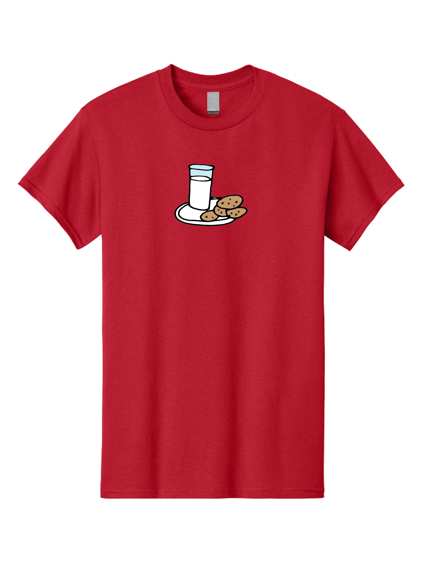 Cookies-And-Milk Men'S Graphic Tee, 100% Cotton, Comfortable Casual Summer Wear, Machine Washable, Glass Of Milk, Chocolate Chip Cookies, Sweet Treats, Snack Time, Comfort Food, Cookies And Milk, Cookie Love, Milk And Cookies - Aaa840 11