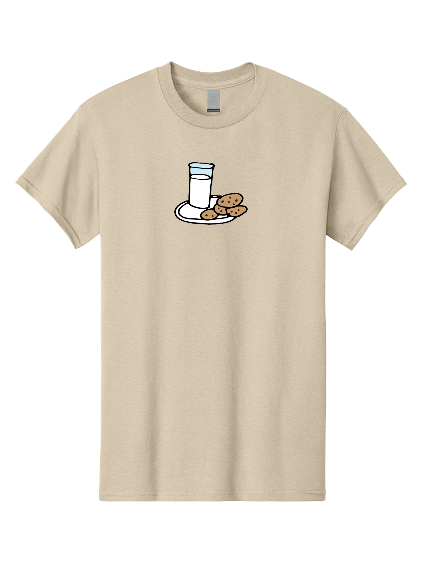 Cookies-And-Milk Men'S Graphic Tee, 100% Cotton, Comfortable Casual Summer Wear, Machine Washable, Glass Of Milk, Chocolate Chip Cookies, Sweet Treats, Snack Time, Comfort Food, Cookies And Milk, Cookie Love, Milk And Cookies - Aaa840 13