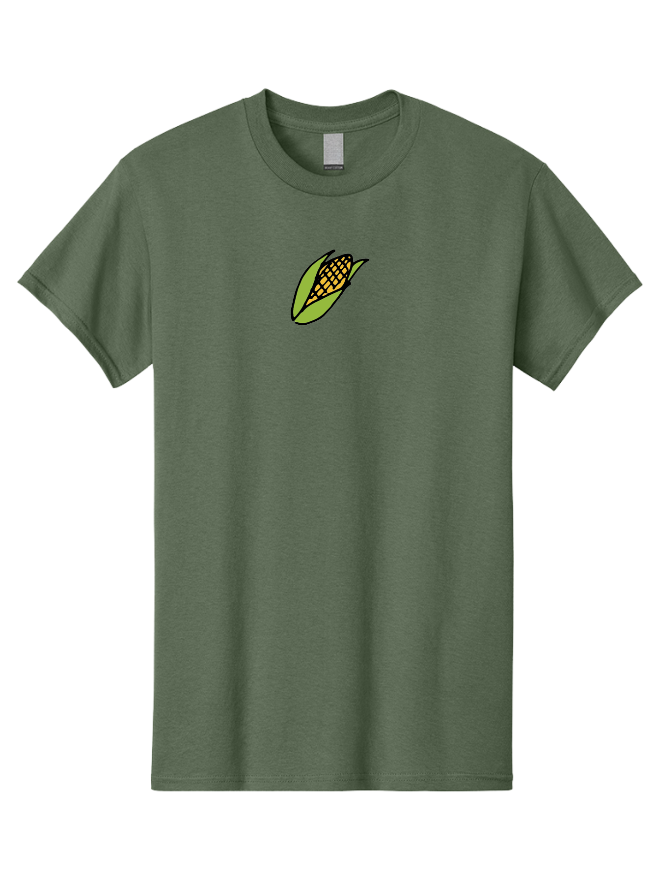 Corn-On-Cob Men'S Graphic Tee, 100% Cotton, Comfortable Casual Summer Wear, Machine Washable, Ear Of Corn, Yellow Kernels, Green Husk, Black Outline, Cartoon Style, Illustration, Vegetable, Food, Agriculture, Harvest - Aaa841 15