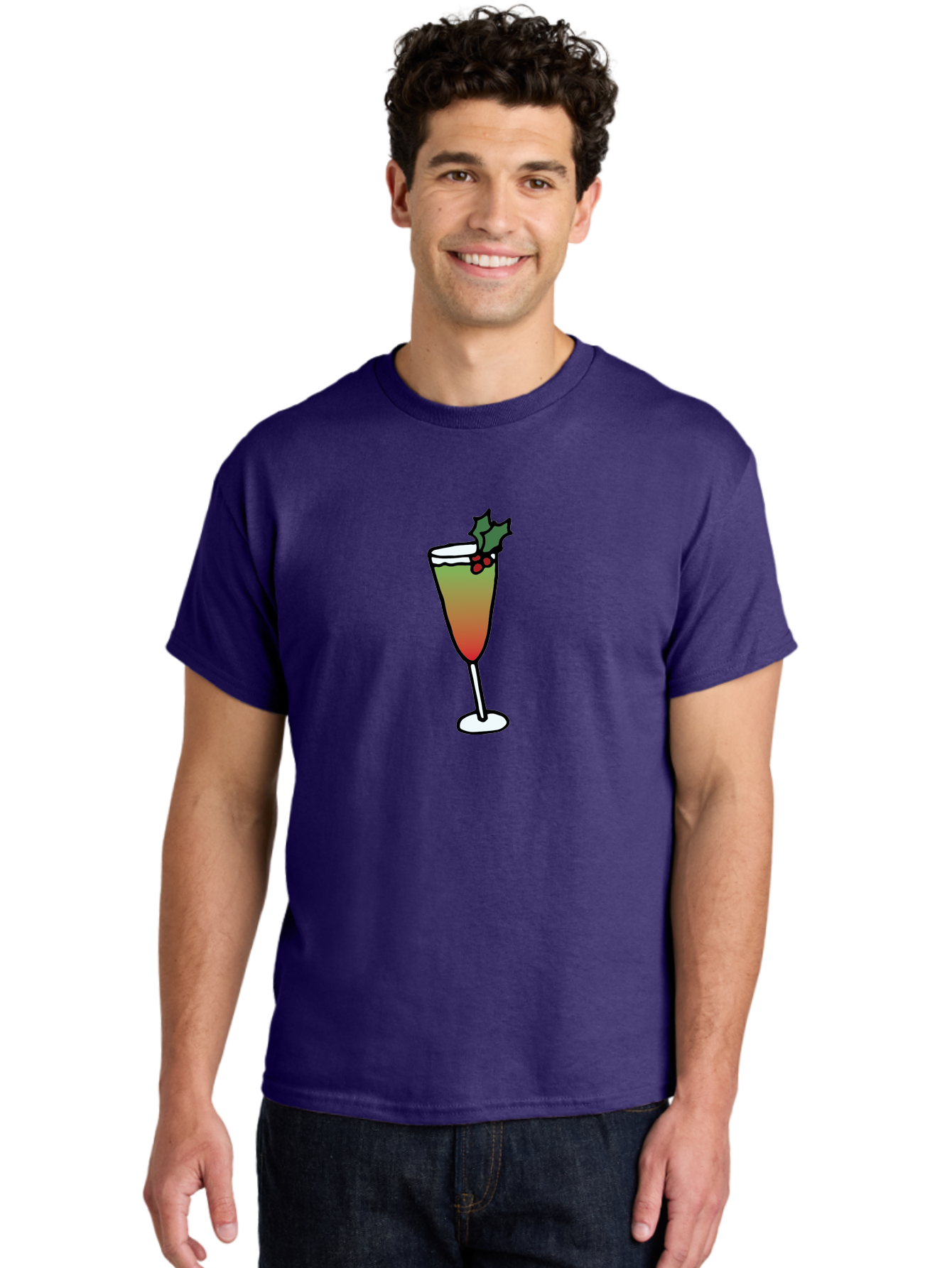 Cranberry-Christmas-Cocktail Men'S Graphic Tee, 100% Cotton, Comfortable Casual Summer Wear, Machine Washable, Holiday Cocktail, Festive Drink, Cranberry Martini, Champagne Flute, Holly Garnish, Red Berries, Christmas Drink, Party Beverage, - Aaa843 30