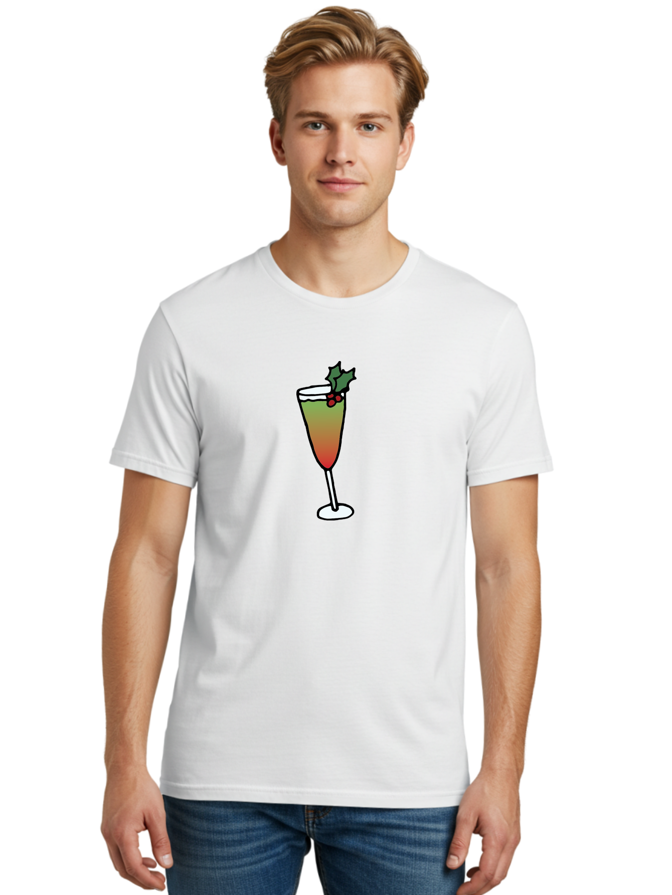Cranberry-Christmas-Cocktail Men'S Graphic Tee, 100% Cotton, Comfortable Casual Summer Wear, Machine Washable, Holiday Cocktail, Festive Drink, Cranberry Martini, Champagne Flute, Holly Garnish, Red Berries, Christmas Drink, Party Beverage, - Aaa843 24