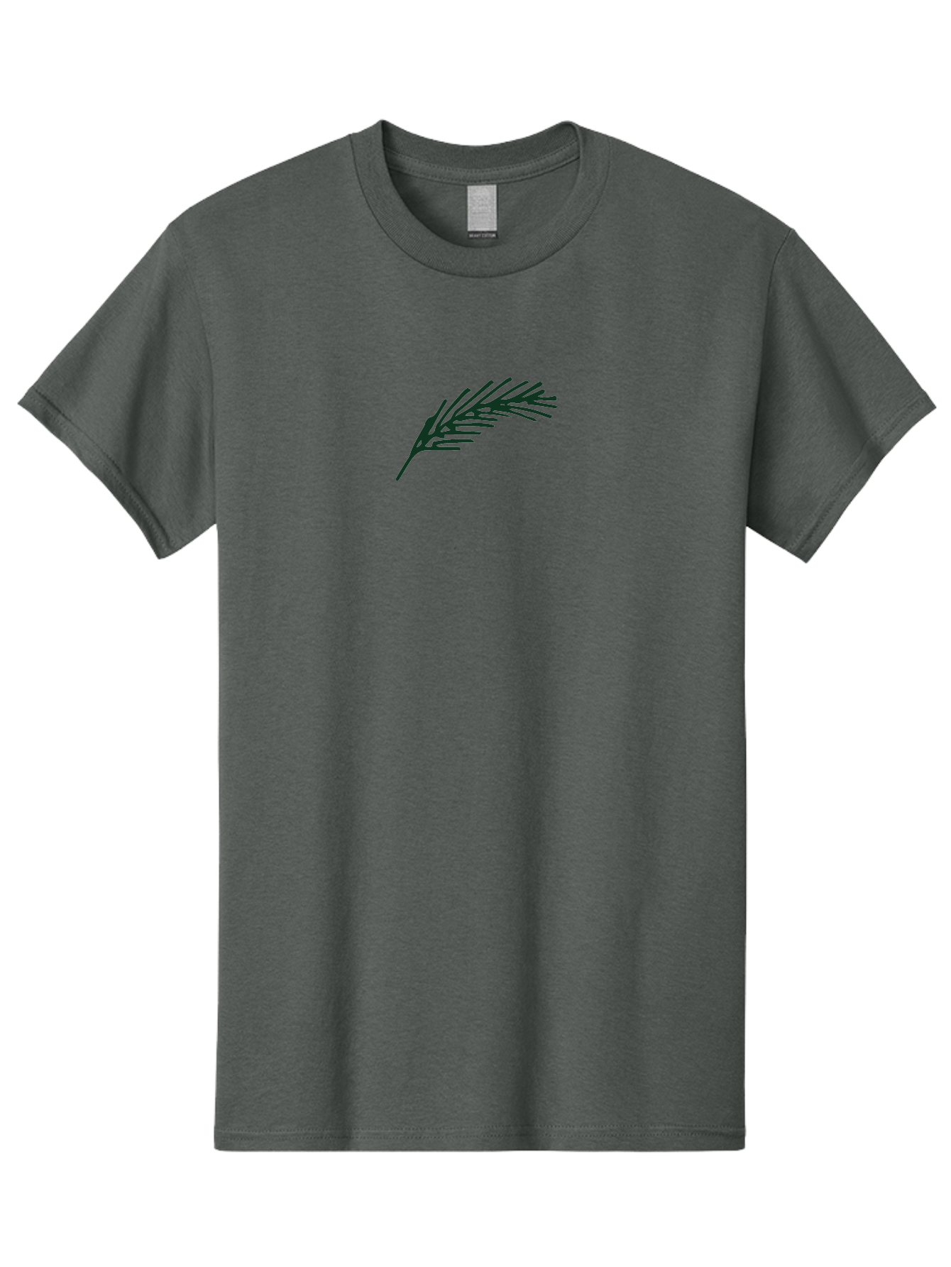 Feather Men'S Graphic Tee, 100% Cotton, Comfortable Casual Summer Wear, Machine Washable, Simple Pine Branch, Minimalist Design, Black Silhouette, Leafy Greens, Botanical Illustration, Natural Elements, Abstract Art, Modern Graphics - Aaa873 3