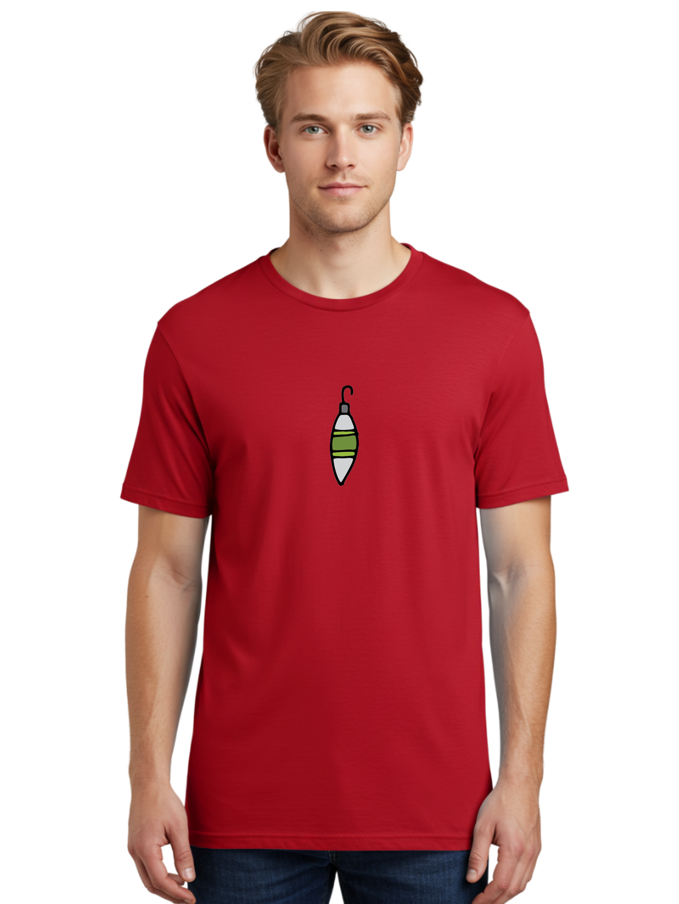 Fishing-Bobber-1 Men'S Graphic Tee, 100% Cotton, Comfortable Casual Summer Wear, Machine Washable, Fishing Bobber, Fishing Float, Fishing Gear, Outdoor Recreation, Water Sports, Fishing Tackle, Bobber Illustration - Aaa882 6