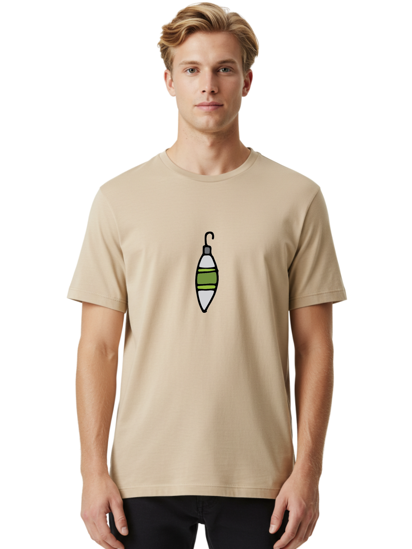 Fishing-Bobber-1 Men'S Graphic Tee, 100% Cotton, Comfortable Casual Summer Wear, Machine Washable, Fishing Bobber, Fishing Float, Fishing Gear, Outdoor Recreation, Water Sports, Fishing Tackle, Bobber Illustration - Aaa882 14