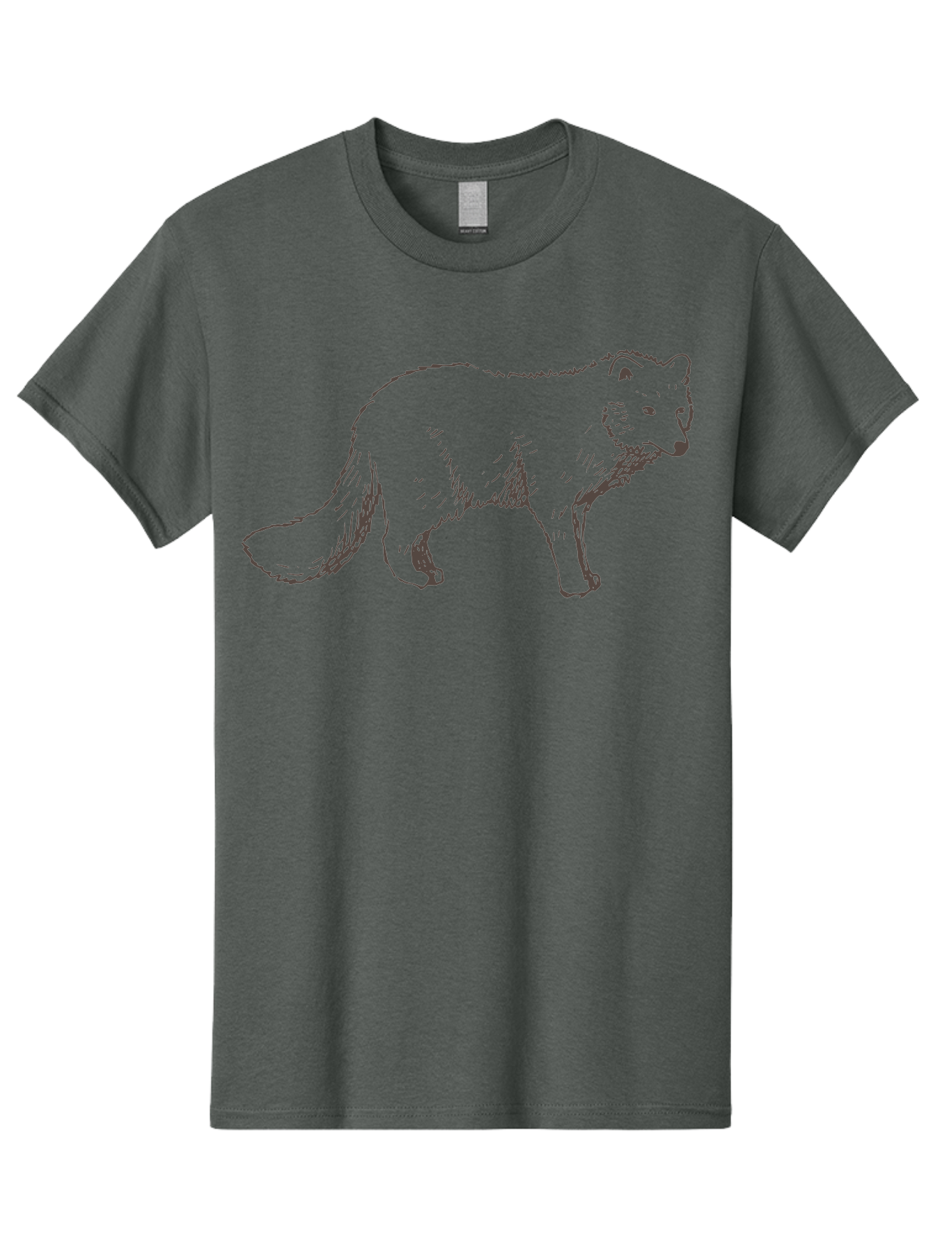 Fox Men'S Graphic Tee, 100% Cotton, Comfortable Casual Summer Wear, Machine Washable, Hand-Drawn Fox, Wildlife Illustration, Animal Art, Sketch Of A Fox, Furry Creature, Wild Animal, Cute Fox, Cartoon Style - Aaa885 3