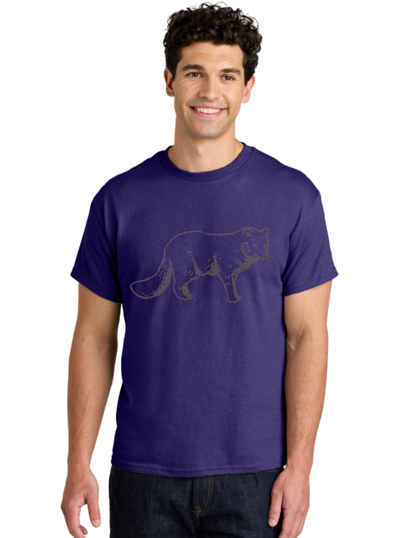 Fox Men'S Graphic Tee, 100% Cotton, Comfortable Casual Summer Wear, Machine Washable, Hand-Drawn Fox, Wildlife Illustration, Animal Art, Sketch Of A Fox, Furry Creature, Wild Animal, Cute Fox, Cartoon Style - Aaa885 22