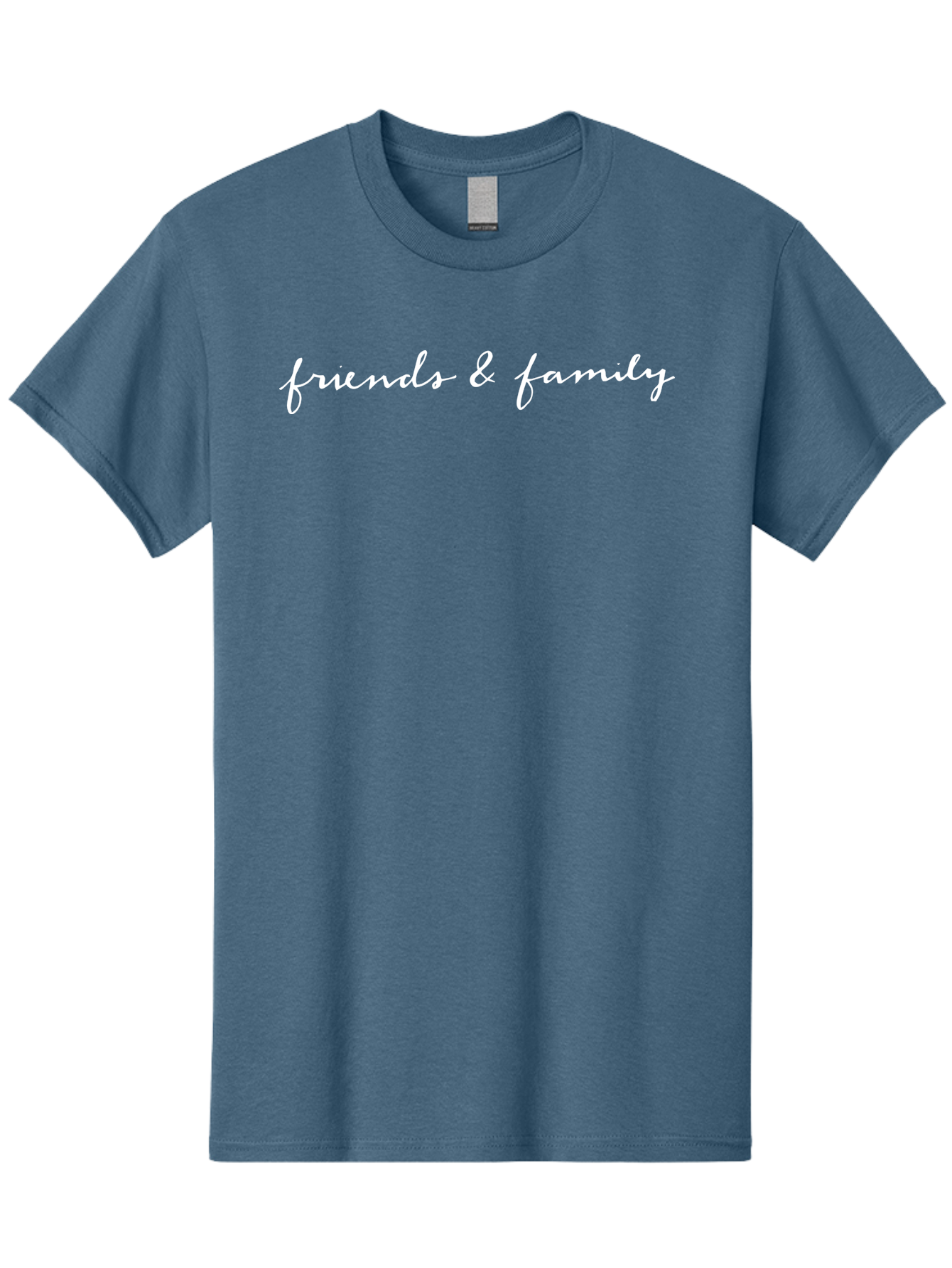 Friends-Family-1 Men'S Graphic Tee, 100% Cotton, Comfortable Casual Summer Wear, Machine Washable, Friends And Family, Cursive Text, Love Ones, Close Relationships, Family Bonding, Friendship Goals - Aaa886 27