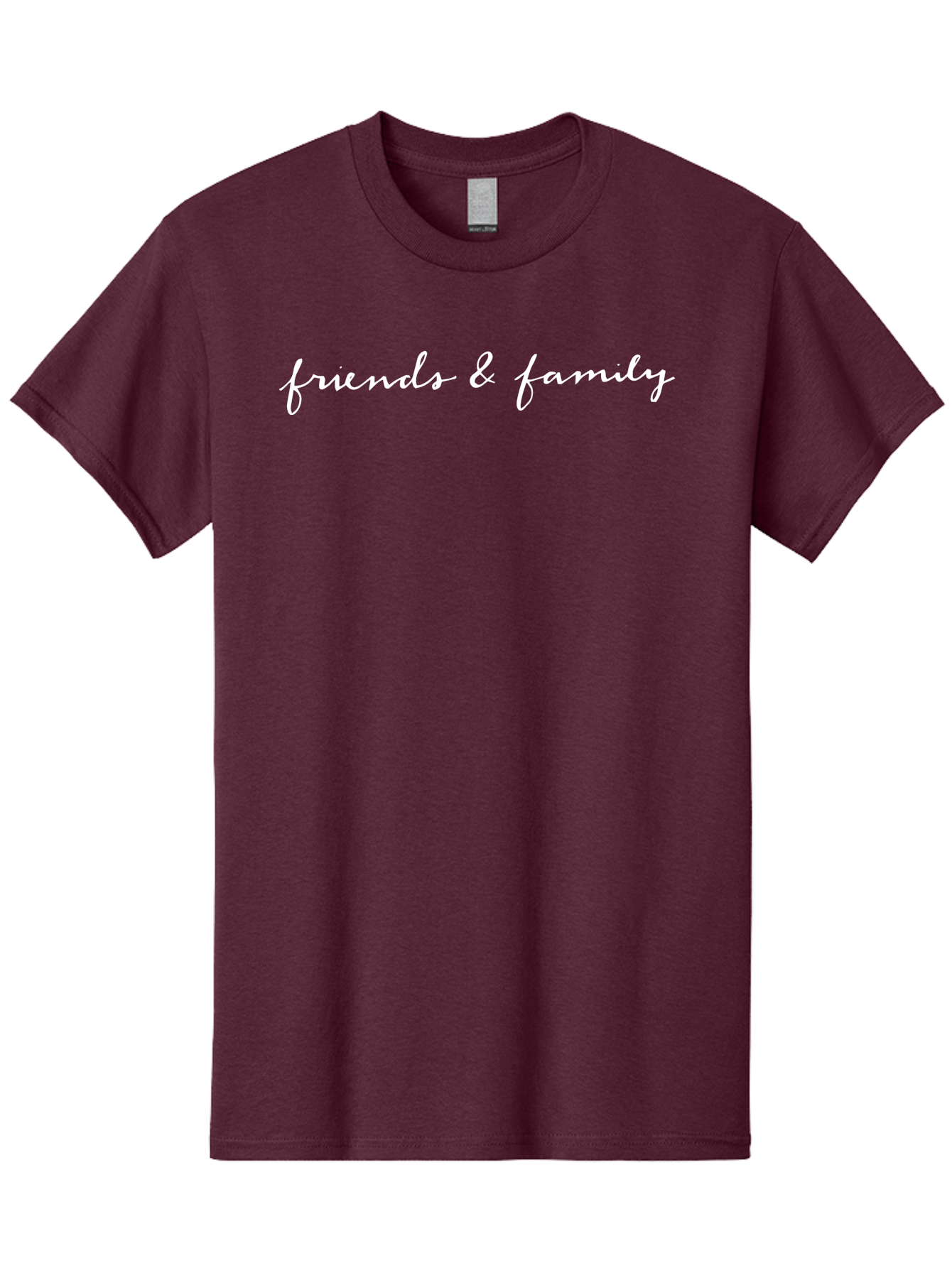 Friends-Family-1 Men'S Graphic Tee, 100% Cotton, Comfortable Casual Summer Wear, Machine Washable, Friends And Family, Cursive Text, Love Ones, Close Relationships, Family Bonding, Friendship Goals - Aaa886 3