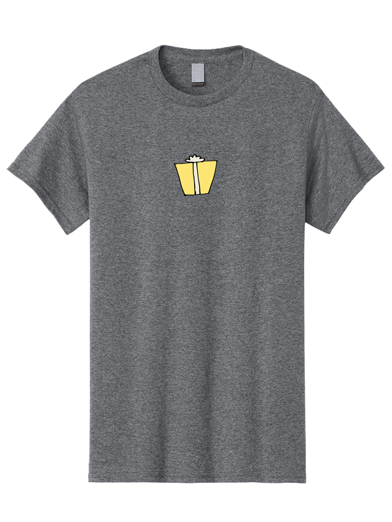 Gift-Box-2 Men'S Graphic Tee, 100% Cotton, Comfortable Casual Summer Wear, Machine Washable, Gift Bag, Yellow Bag, White Ribbon, Present, Gift, Birthday, Celebration, Party Favor, Gift Giving, Festive - Aaa891 9