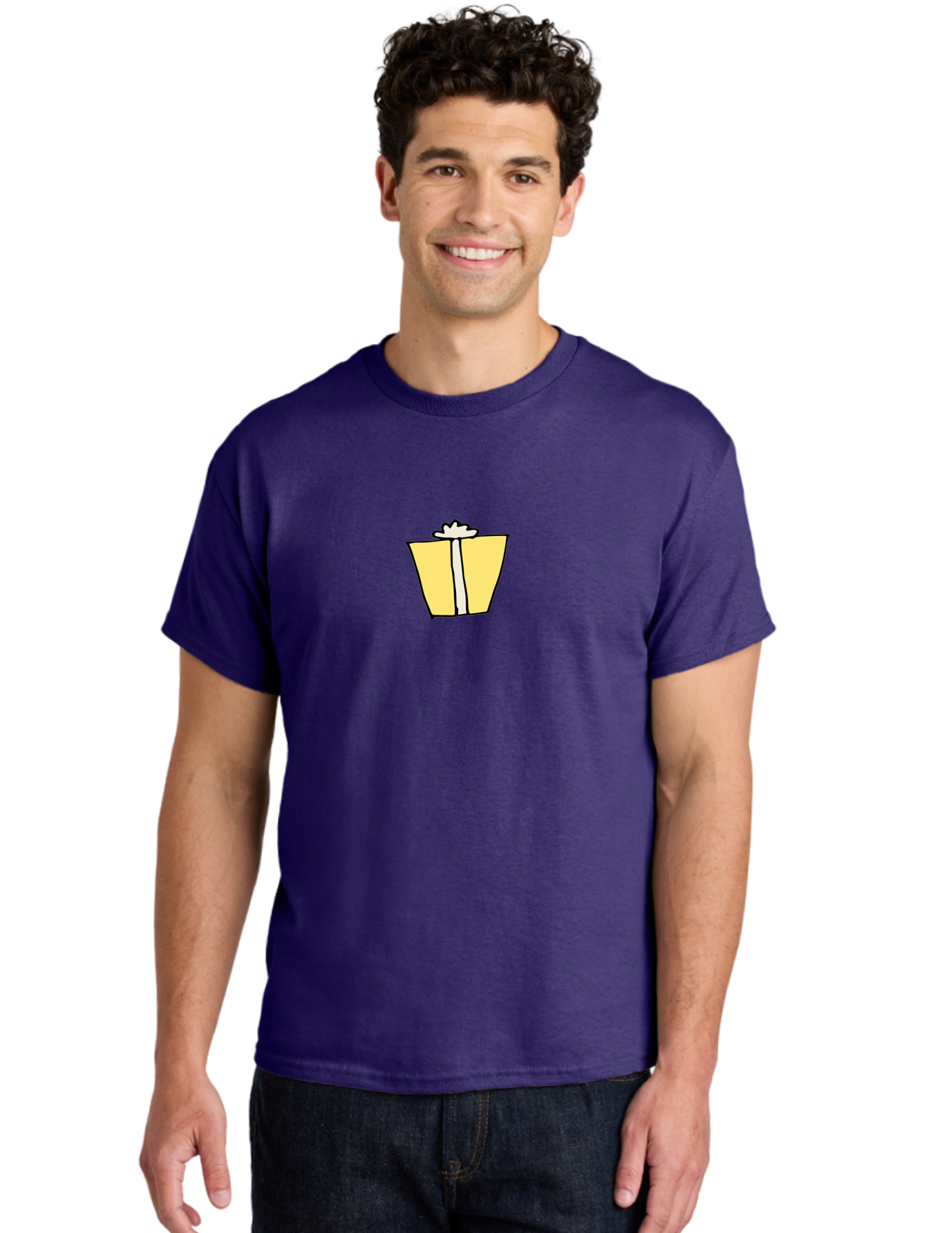 Gift-Box-2 Men'S Graphic Tee, 100% Cotton, Comfortable Casual Summer Wear, Machine Washable, Gift Bag, Yellow Bag, White Ribbon, Present, Gift, Birthday, Celebration, Party Favor, Gift Giving, Festive - Aaa891 22