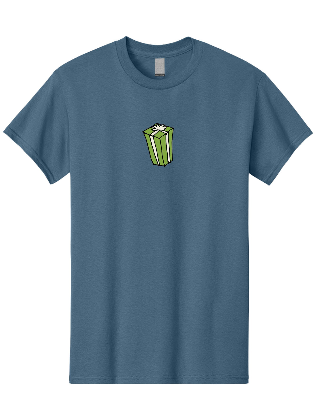 Gift-Box-5 Men'S Graphic Tee, 100% Cotton, Comfortable Casual Summer Wear, Machine Washable, Gift Box, Wrapped Present, Ribbon, Bow, Green Wrapping, Festive, Celebration, Special Occasion, Gift Giving, Present Box, Holiday Gift - Aaa894 11