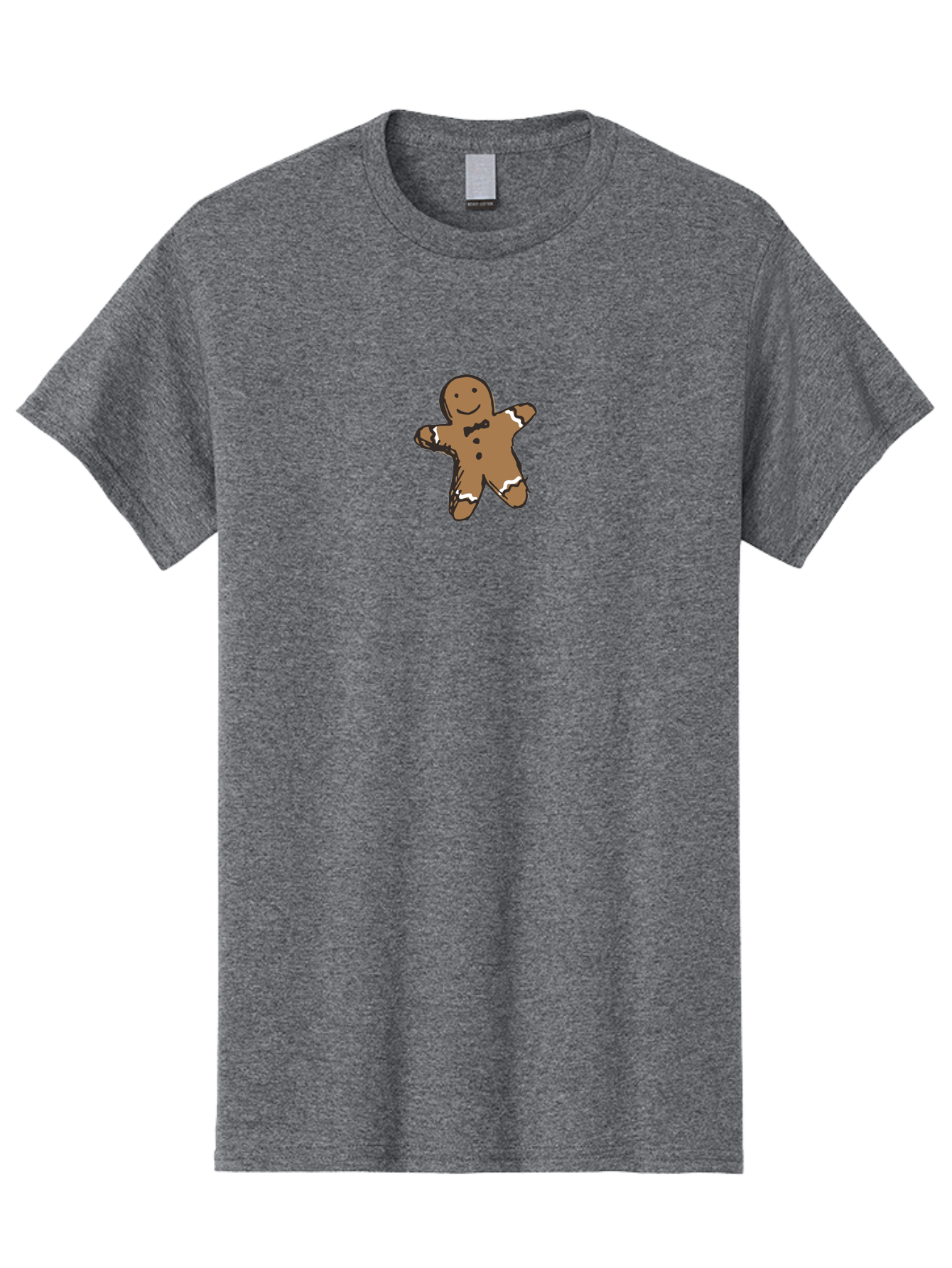 Gingerbread-Man-3 Men'S Graphic Tee, 100% Cotton, Comfortable Casual Summer Wear, Machine Washable, Gingerbread Man, Festive Treat, Holiday Cookie, Sweet Delight, Icing Decorations, Cartoon Character, Christmas Cookie, Baking Fun - Aaa899 11