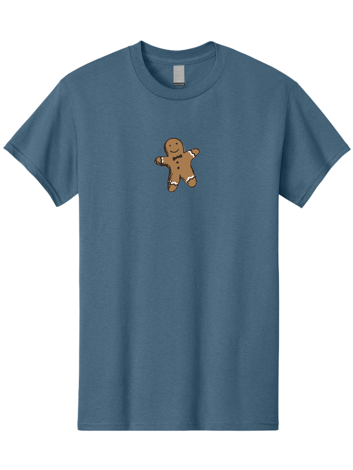 Gingerbread-Man-3 Men'S Graphic Tee, 100% Cotton, Comfortable Casual Summer Wear, Machine Washable, Gingerbread Man, Festive Treat, Holiday Cookie, Sweet Delight, Icing Decorations, Cartoon Character, Christmas Cookie, Baking Fun - Aaa899 5