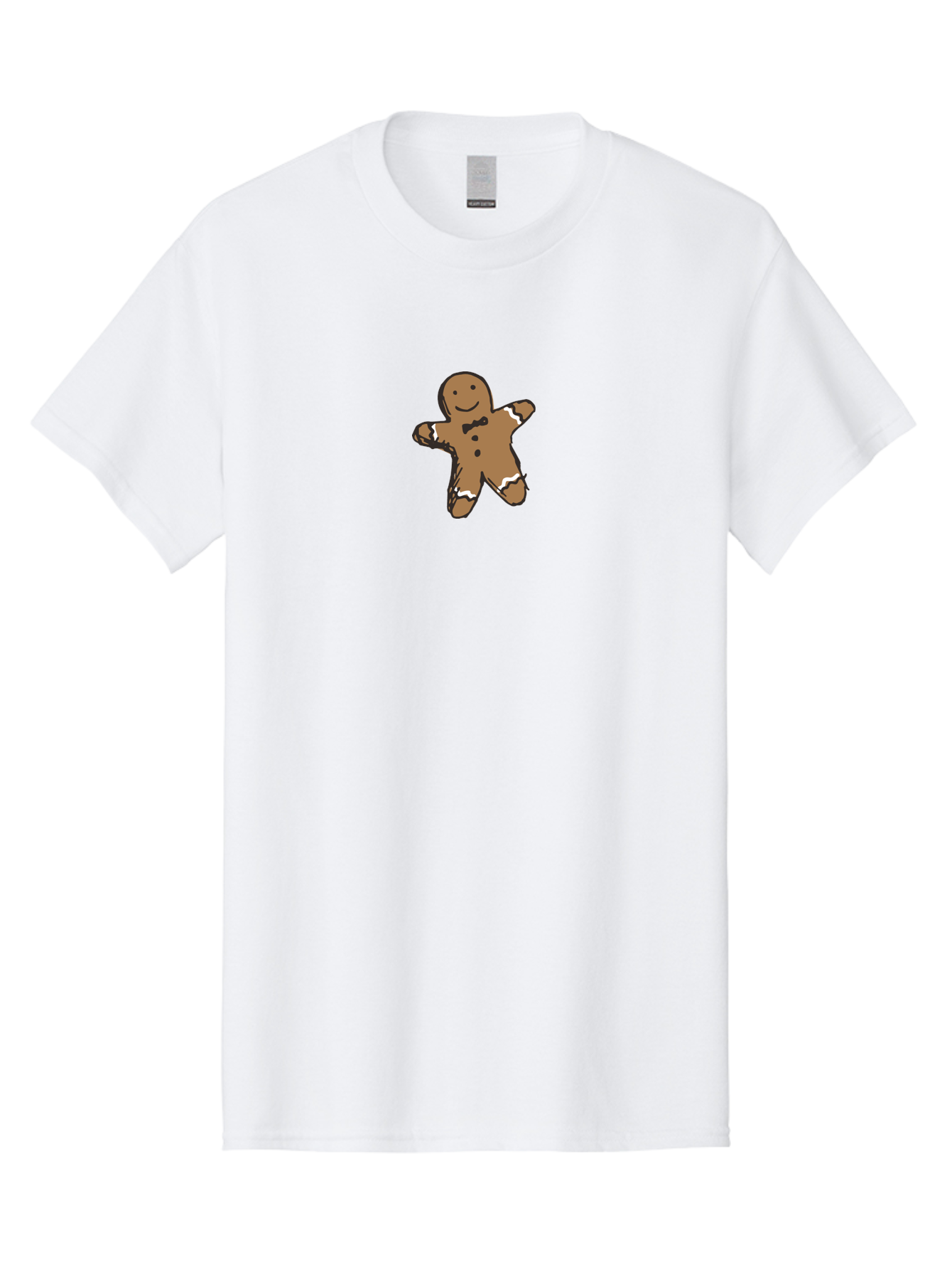Gingerbread-Man-3 Men'S Graphic Tee, 100% Cotton, Comfortable Casual Summer Wear, Machine Washable, Gingerbread Man, Festive Treat, Holiday Cookie, Sweet Delight, Icing Decorations, Cartoon Character, Christmas Cookie, Baking Fun - Aaa899 3