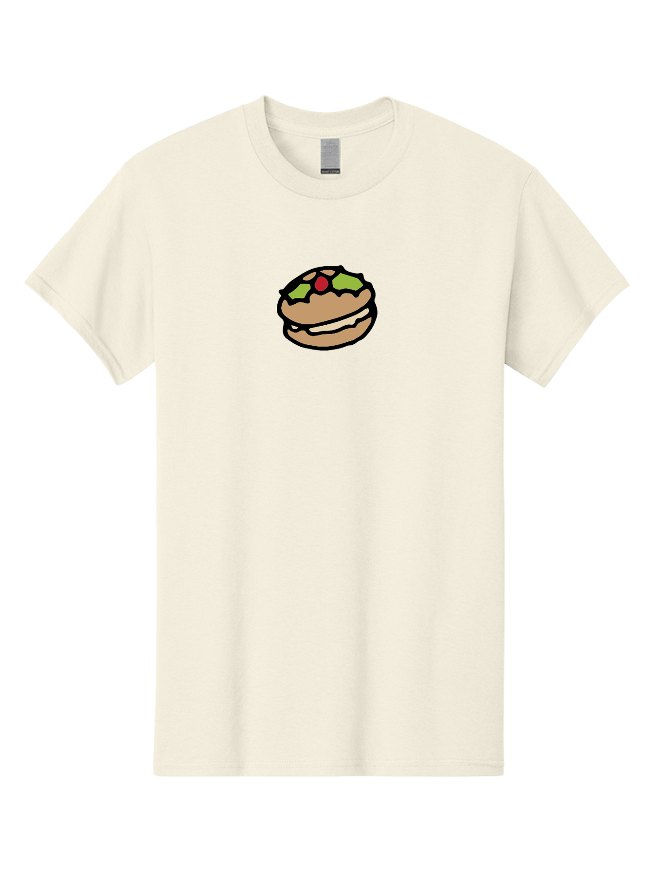 Hamburger Men'S Graphic Tee, 100% Cotton, Comfortable Casual Summer Wear, Machine Washable, Cartoon Hamburger, Sandwich Illustration, Fast Food, Burger Art, Simple Drawing, Kawaii Food, Doodle Art, Cartoon Style - Aaa907 17