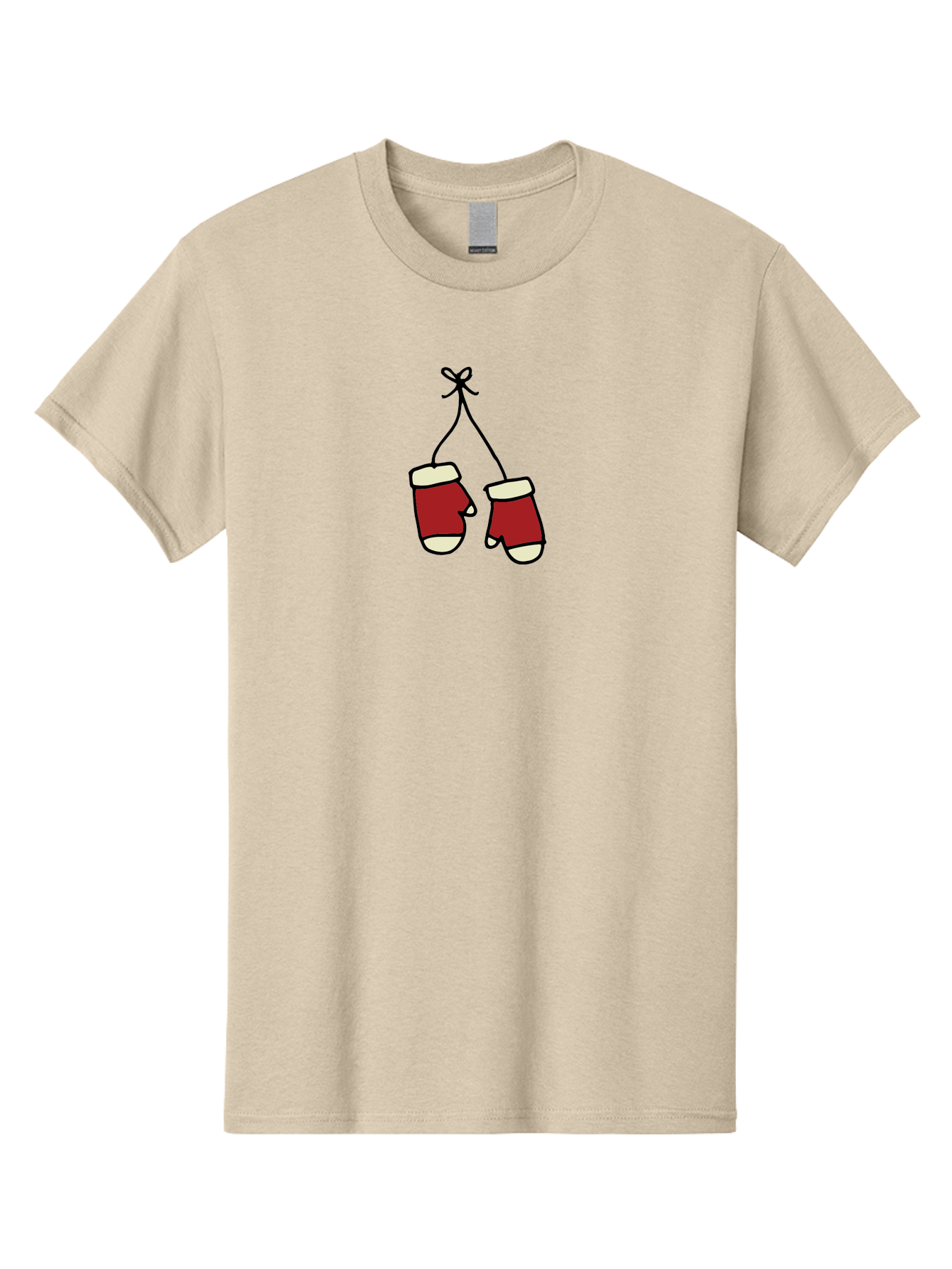 Hanging-Boxing-Gloves Men'S Graphic Tee, 100% Cotton, Comfortable Casual Summer Wear, Machine Washable, Christmas Stockings Hanging, Festive Decorations, Holiday Season, Red And White Stockings, Christmas Gifts, Festive Atmosphere, - Aaa909 21