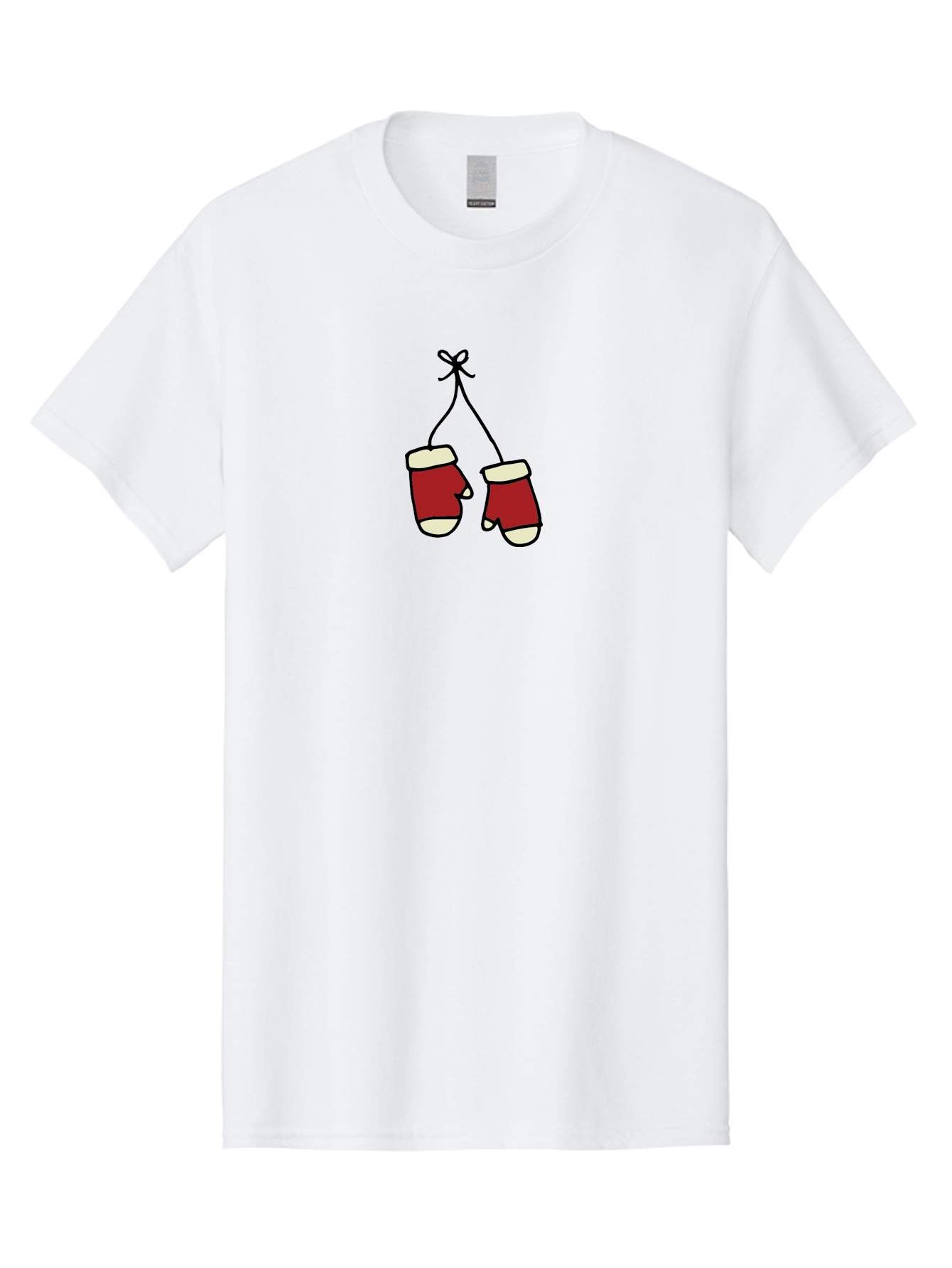 Hanging-Boxing-Gloves Men'S Graphic Tee, 100% Cotton, Comfortable Casual Summer Wear, Machine Washable, Christmas Stockings Hanging, Festive Decorations, Holiday Season, Red And White Stockings, Christmas Gifts, Festive Atmosphere, - Aaa909 1