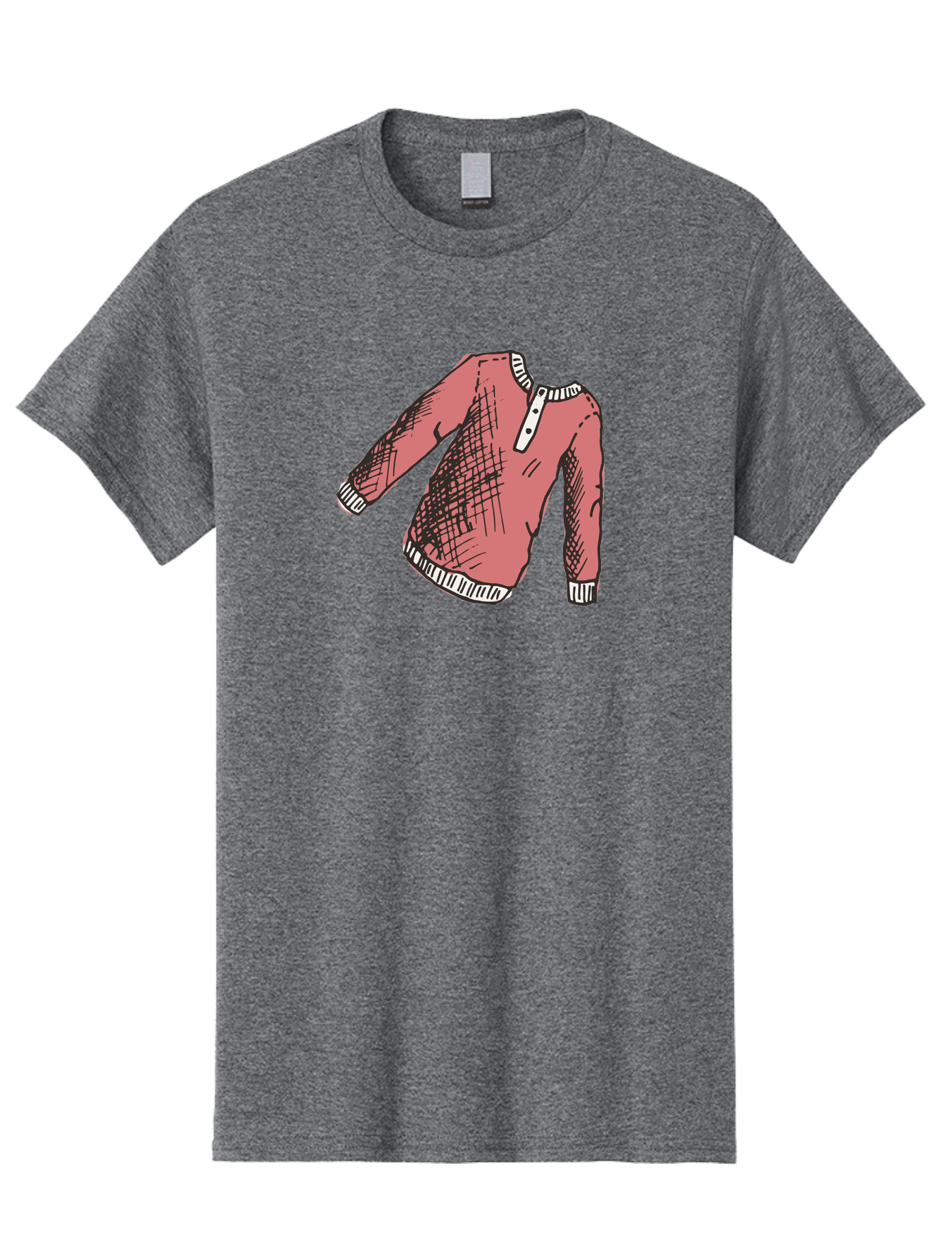 Henley-Shirt Men'S Graphic Tee, 100% Cotton, Comfortable Casual Summer Wear, Machine Washable, Pink Sweater, Casual Wear, Knitted Fabric, White Trim, Three-Button Placket, Scratchy Sketch Lines, Fashion Illustration, Clothing Design, - Aaa926 9