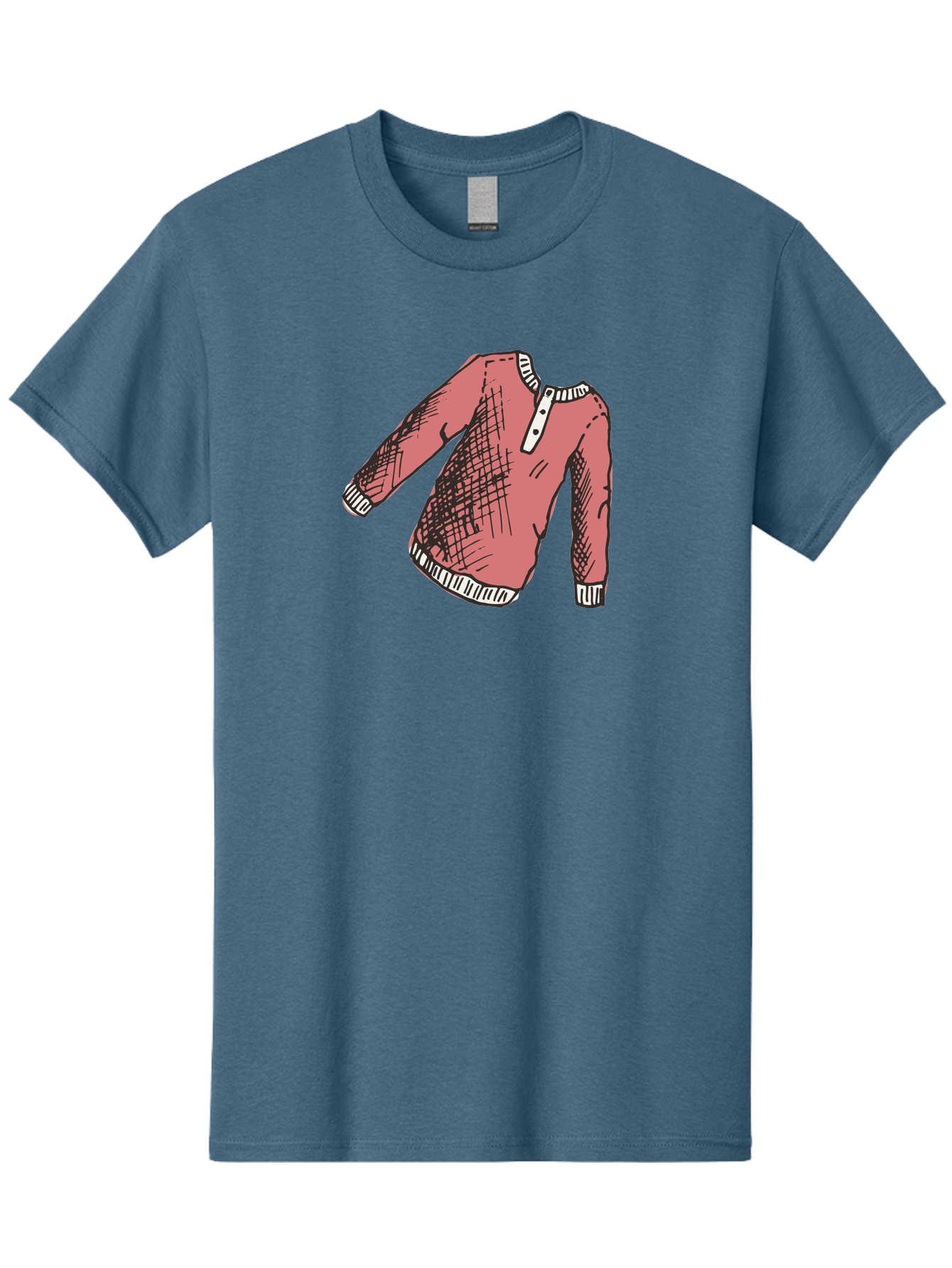 Henley-Shirt Men'S Graphic Tee, 100% Cotton, Comfortable Casual Summer Wear, Machine Washable, Pink Sweater, Casual Wear, Knitted Fabric, White Trim, Three-Button Placket, Scratchy Sketch Lines, Fashion Illustration, Clothing Design, - Aaa926 11