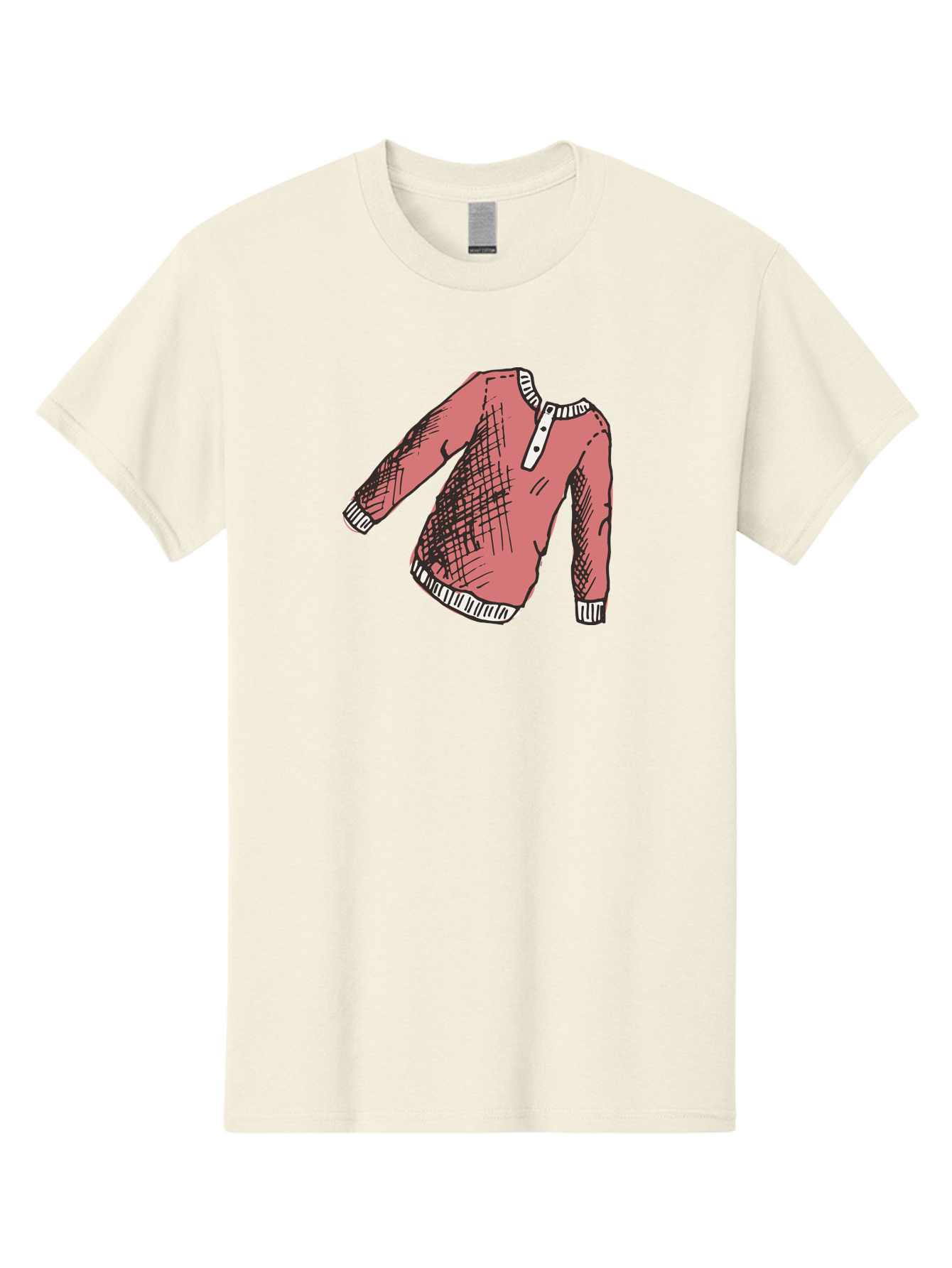 Henley-Shirt Men'S Graphic Tee, 100% Cotton, Comfortable Casual Summer Wear, Machine Washable, Pink Sweater, Casual Wear, Knitted Fabric, White Trim, Three-Button Placket, Scratchy Sketch Lines, Fashion Illustration, Clothing Design, - Aaa926 17