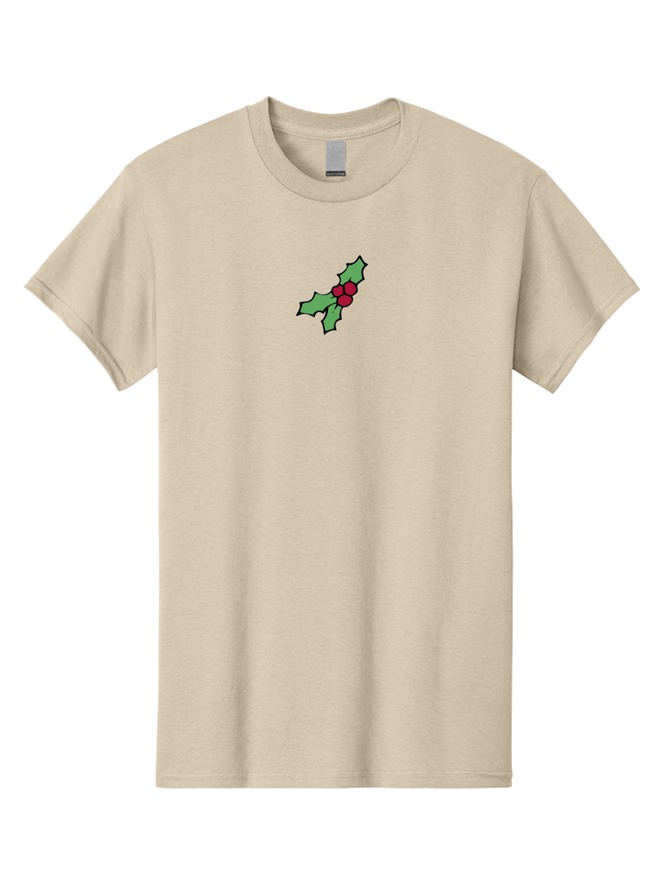 Holly-3 Men'S Graphic Tee, 100% Cotton, Comfortable Casual Summer Wear, Machine Washable, Holiday Decoration, Festive Sprig, Red Berries, Holly Leaves, Christmas Symbol, Festive Decor, Winter Wonderland, Seasonal Charm - Aaa930 3