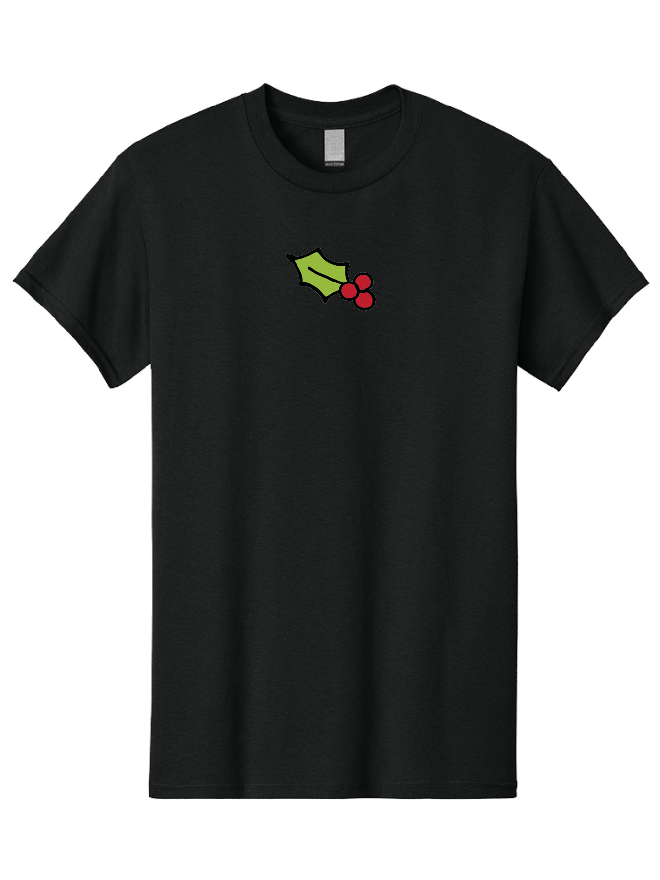 Holly-Leaves-And-Berries-1 Men'S Graphic Tee, 100% Cotton, Comfortable Casual Summer Wear, Machine Washable, Holly Leaf Illustration, Red Berries, Festive Decor, Holiday Theme, Christmas Symbol, Winter Decoration, Cartoon Style, - Aaa934 15