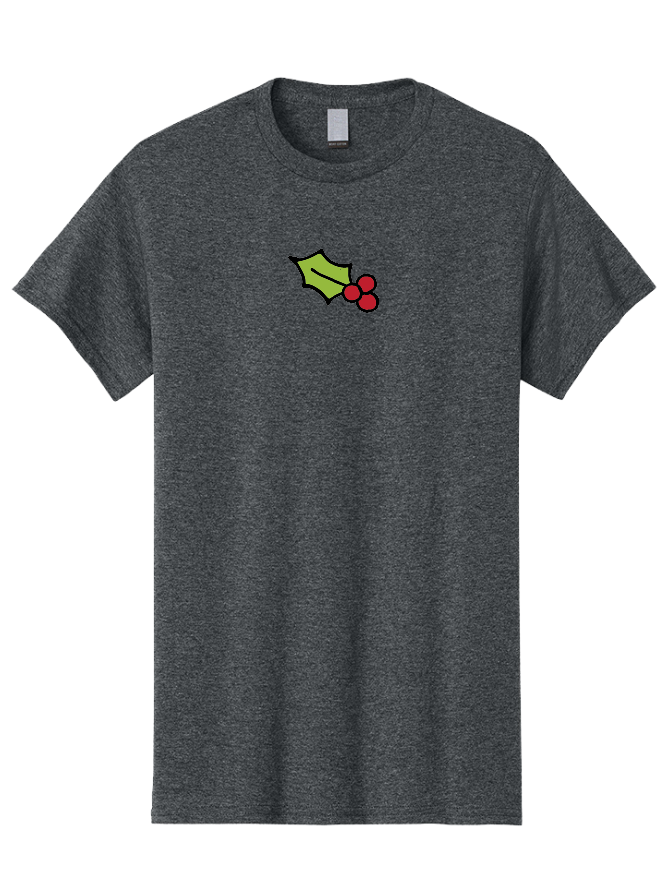 Holly-Leaves-And-Berries-1 Men'S Graphic Tee, 100% Cotton, Comfortable Casual Summer Wear, Machine Washable, Holly Leaf Illustration, Red Berries, Festive Decor, Holiday Theme, Christmas Symbol, Winter Decoration, Cartoon Style, - Aaa934 11