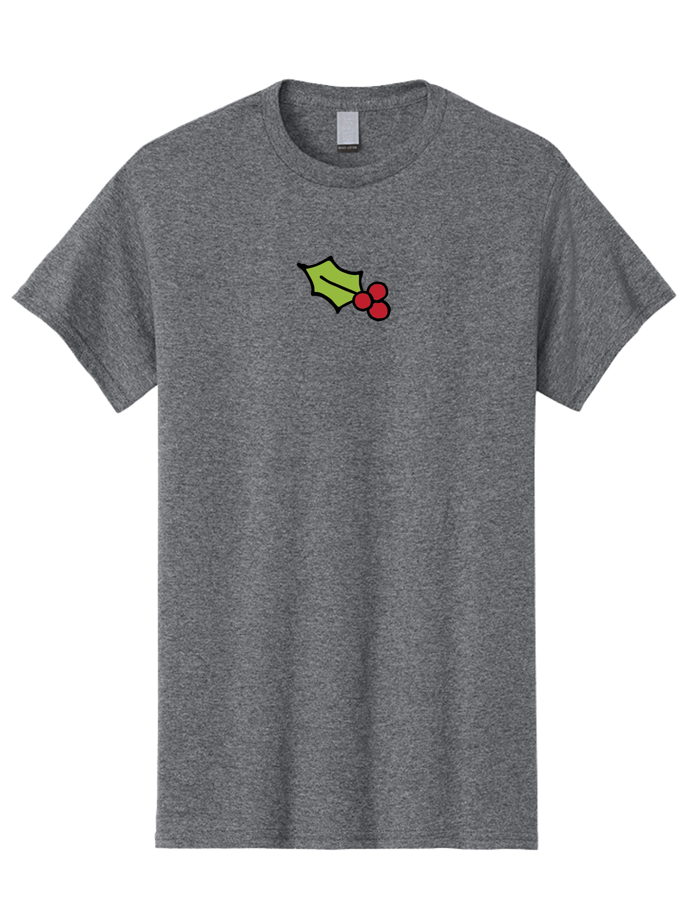 Holly-Leaves-And-Berries-1 Men'S Graphic Tee, 100% Cotton, Comfortable Casual Summer Wear, Machine Washable, Holly Leaf Illustration, Red Berries, Festive Decor, Holiday Theme, Christmas Symbol, Winter Decoration, Cartoon Style, - Aaa934 7