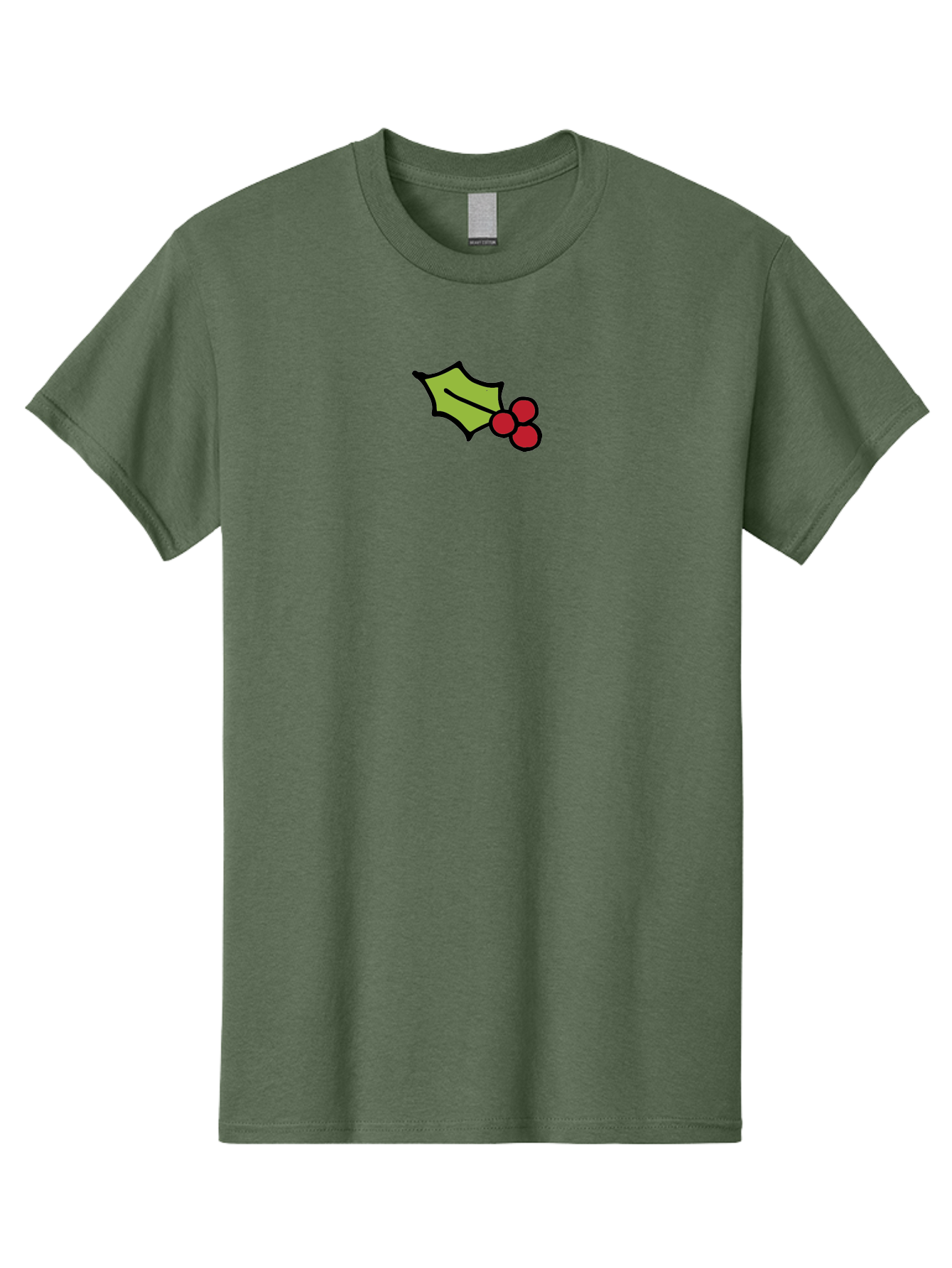 Holly-Leaves-And-Berries-1 Men'S Graphic Tee, 100% Cotton, Comfortable Casual Summer Wear, Machine Washable, Holly Leaf Illustration, Red Berries, Festive Decor, Holiday Theme, Christmas Symbol, Winter Decoration, Cartoon Style, - Aaa934 29