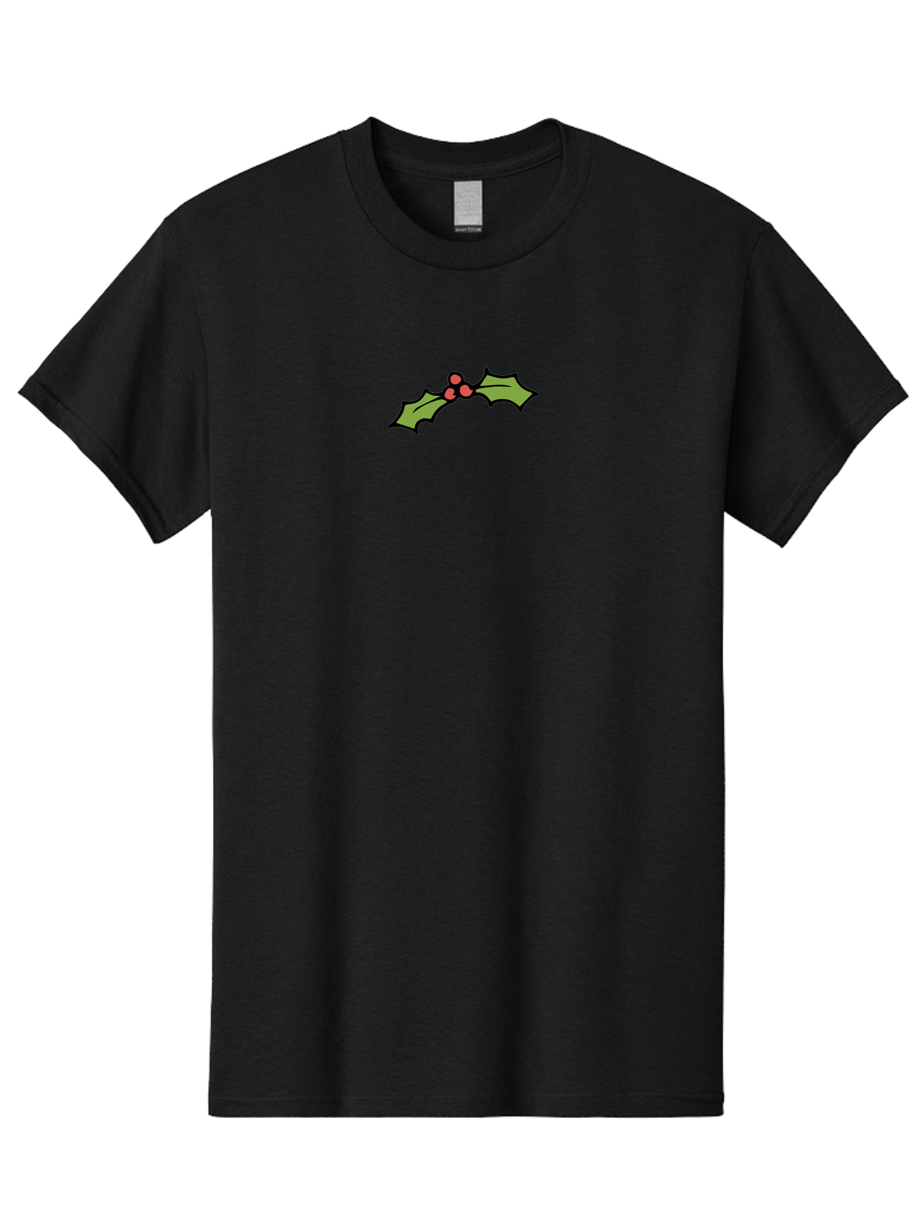 Holly Men'S Graphic Tee, 100% Cotton, Comfortable Casual Summer Wear, Machine Washable, Holiday Decor, Christmas Foliage, Festive Holly, Christmas Decoration, Red Berries, Green Leaves, Festive Atmosphere, Winter Wonderland - Aaa938 9