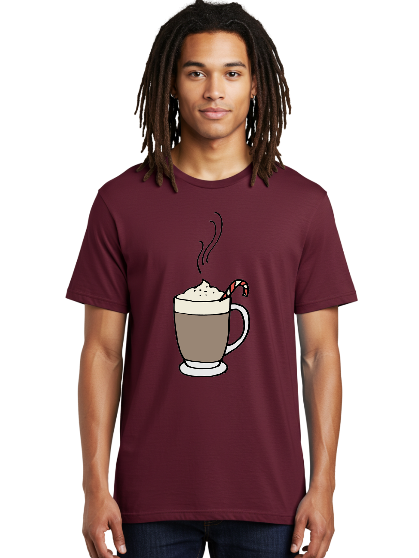Hot-Chocolate-1 Men'S Graphic Tee, 100% Cotton, Comfortable Casual Summer Wear, Machine Washable, Hot Chocolate, Whipped Cream, Candy Cane, Holiday Drink, Sweet Treat, Festive Beverage, Marshmallow Topping, Chocolatey Goodness, - Aaa939 14