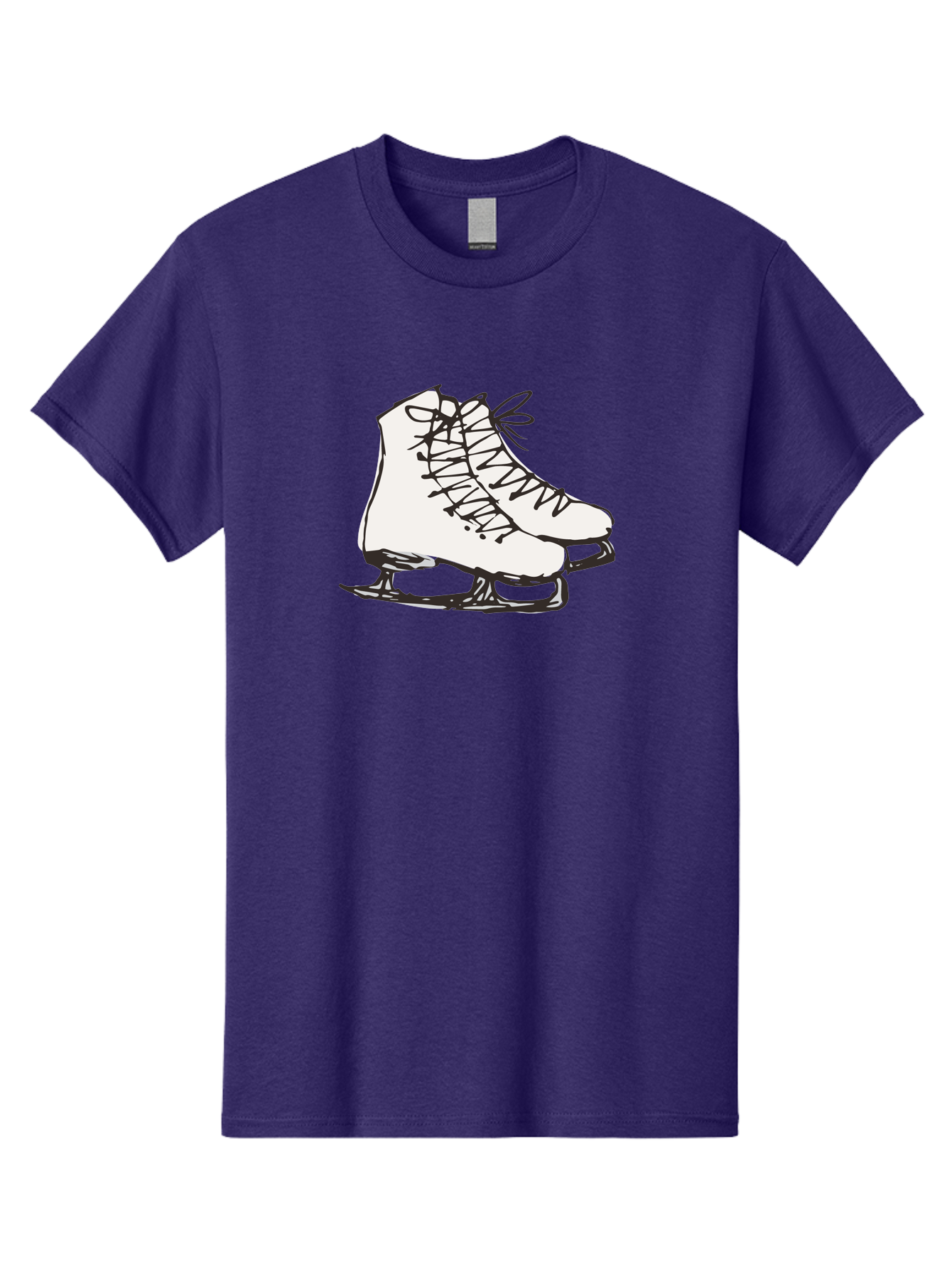 Ice-Skates-1 Men'S Graphic Tee, 100% Cotton, Comfortable Casual Summer Wear, Machine Washable, Ice Skates, Winter Sports, Figure Skating, Ice Skating, Laced Boots, Winter Fun, Cold Weather Activities, Frozen Rink - Aaa944 5