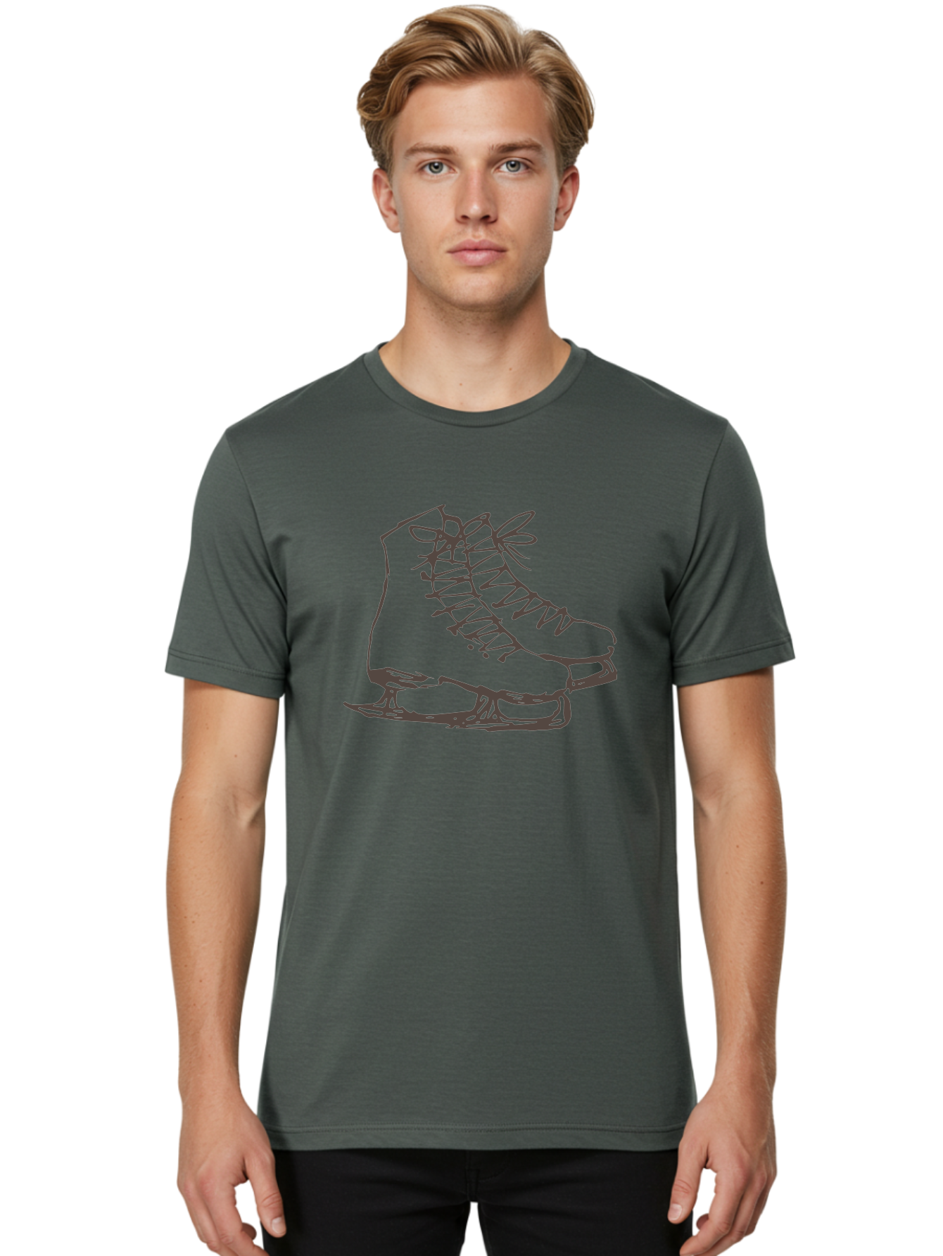 Ice-Skates Men'S Graphic Tee, 100% Cotton, Comfortable Casual Summer Wear, Machine Washable, Ice Skates, Winter Sports, Ice Skating, Skate Blades, Laced Boots, Ice Hockey, Winter Fun, Frozen Rink, Ice Rinks, Skate Equipment, - Aaa945 26