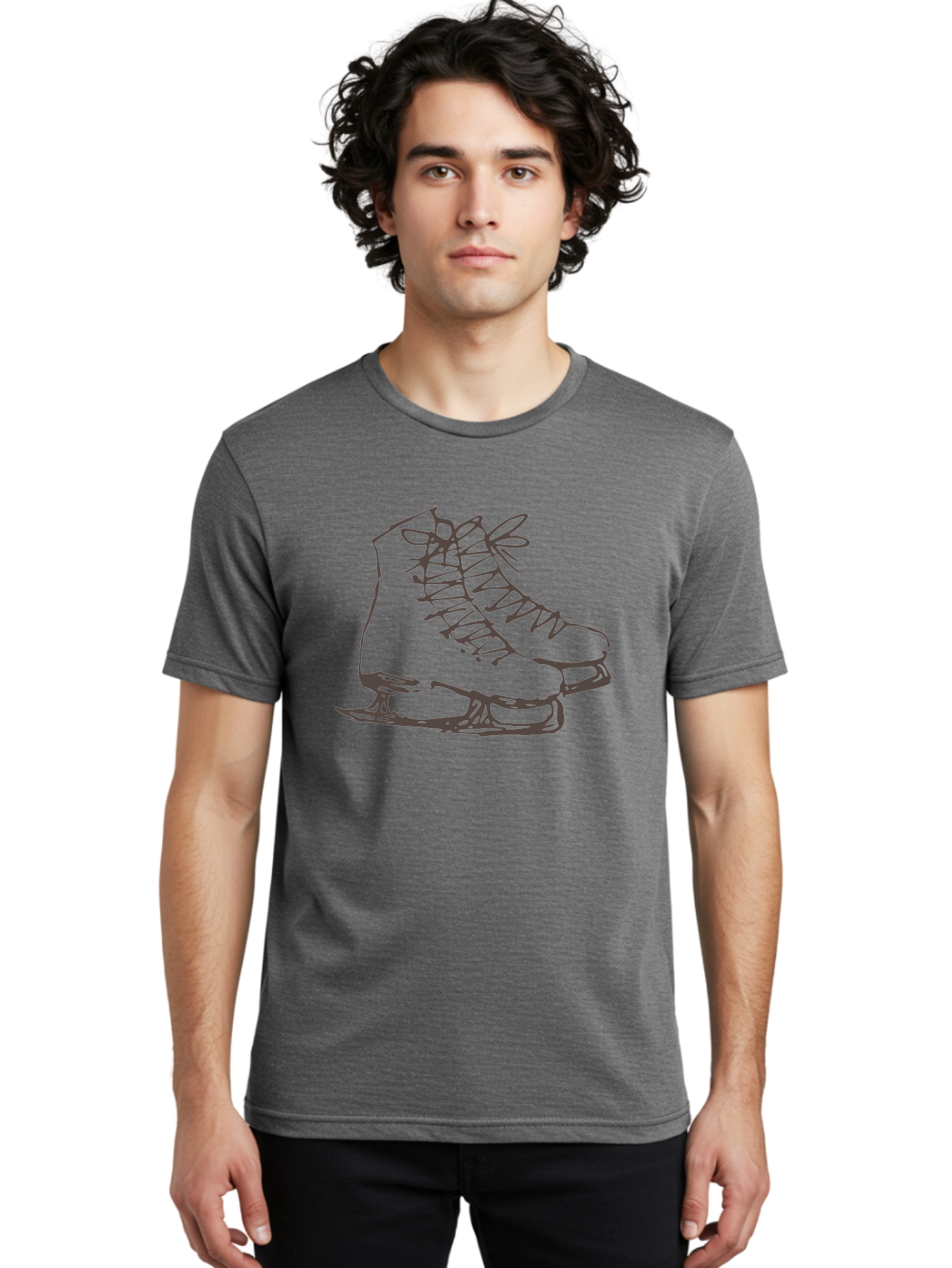 Ice-Skates Men'S Graphic Tee, 100% Cotton, Comfortable Casual Summer Wear, Machine Washable, Ice Skates, Winter Sports, Ice Skating, Skate Blades, Laced Boots, Ice Hockey, Winter Fun, Frozen Rink, Ice Rinks, Skate Equipment, - Aaa945 14