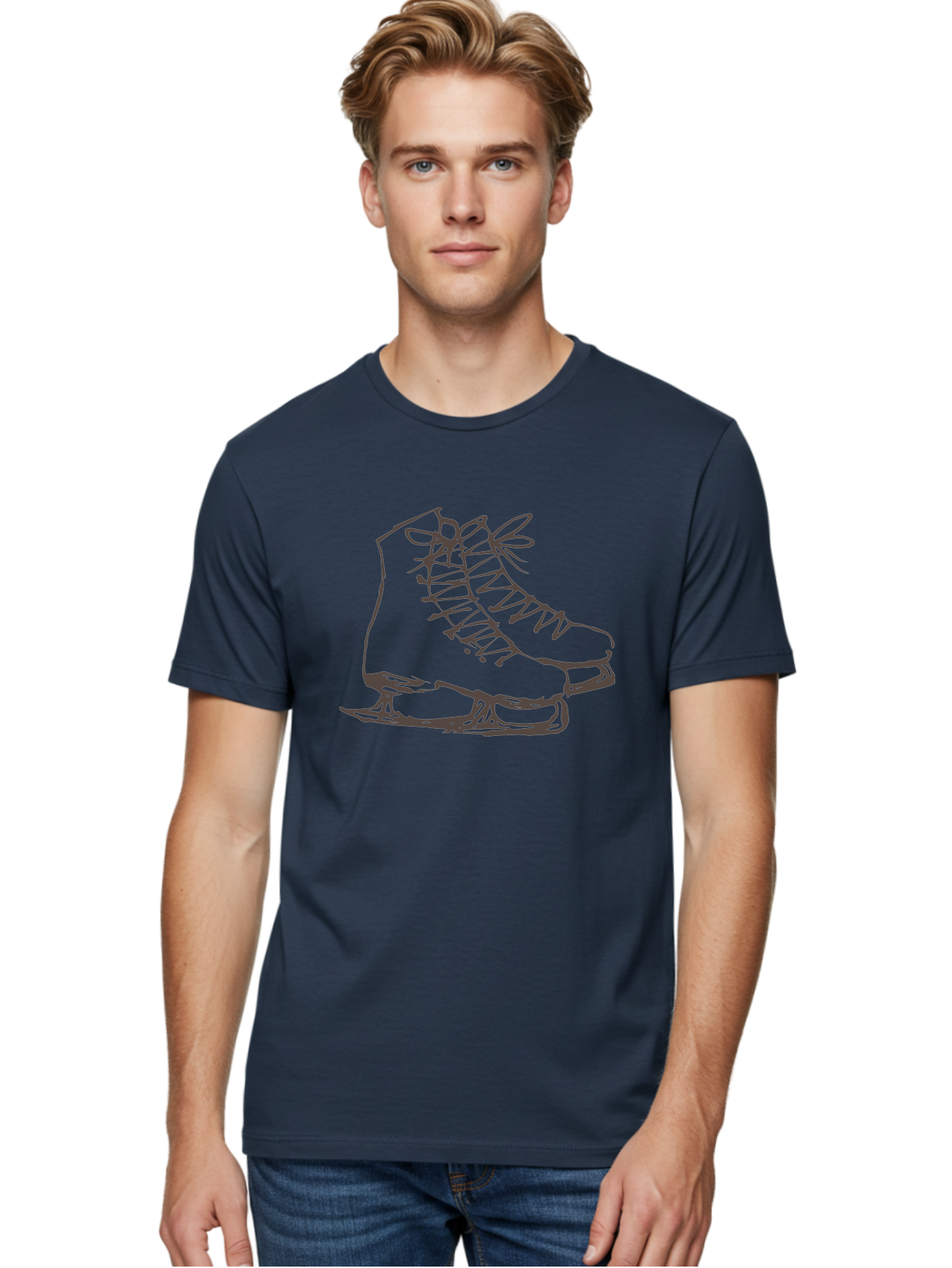 Ice-Skates Men'S Graphic Tee, 100% Cotton, Comfortable Casual Summer Wear, Machine Washable, Ice Skates, Winter Sports, Ice Skating, Skate Blades, Laced Boots, Ice Hockey, Winter Fun, Frozen Rink, Ice Rinks, Skate Equipment, - Aaa945 30