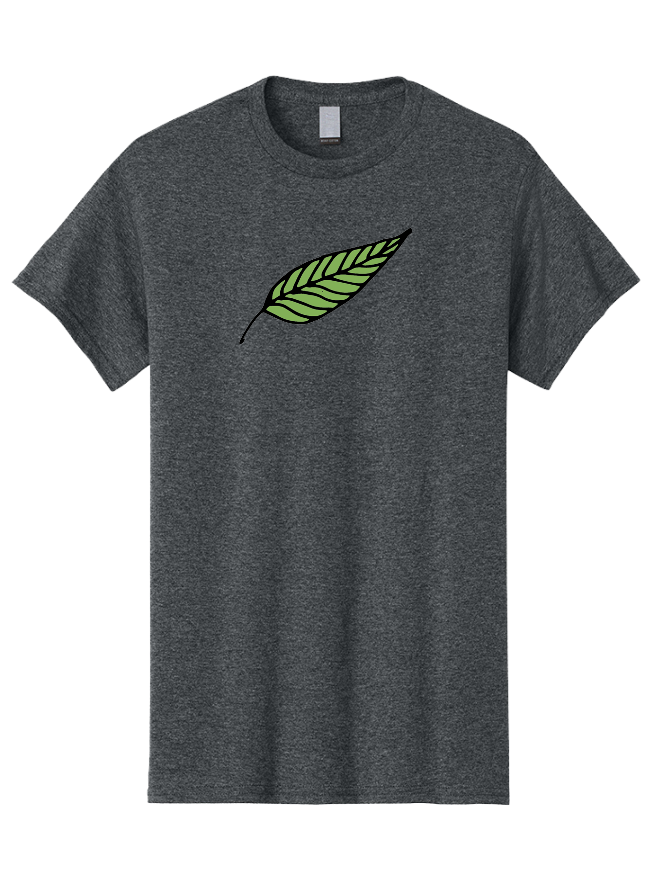 Leaf Men'S Graphic Tee, 100% Cotton, Comfortable Casual Summer Wear, Machine Washable, Leaf Icon, Olive Branch Symbol, Simple Illustration, Black Outline, Green Leaf, Minimalist Design, Symbolic Representation, Peace Symbol, - Aaa965 7