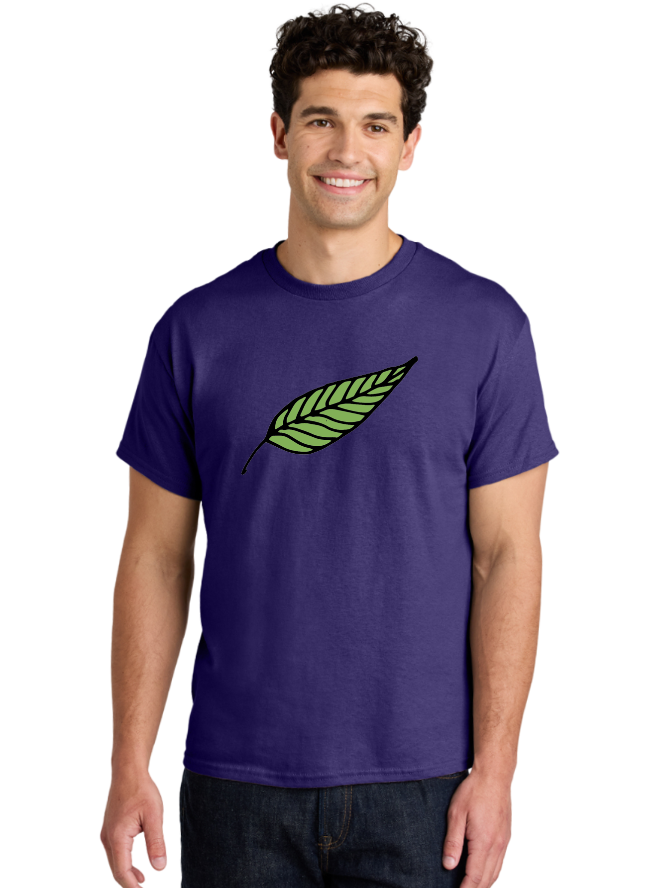 Leaf Men'S Graphic Tee, 100% Cotton, Comfortable Casual Summer Wear, Machine Washable, Leaf Icon, Olive Branch Symbol, Simple Illustration, Black Outline, Green Leaf, Minimalist Design, Symbolic Representation, Peace Symbol, - Aaa965 22