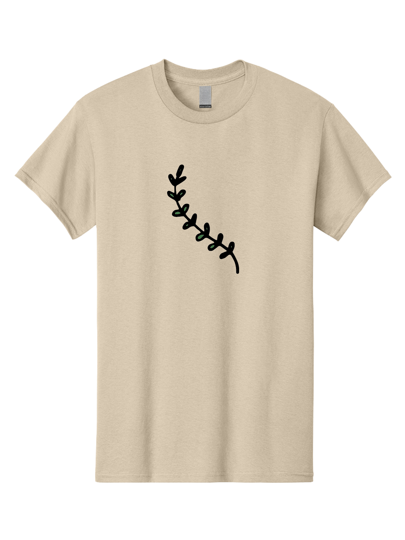 Leafy-Branch Men'S Graphic Tee, 100% Cotton, Comfortable Casual Summer Wear, Machine Washable, Simple Vine, Curved Stem, Black Leaves, Grey Highlights, Digital Art, Minimalist Design, Simple Shapes, Modern Illustration, Stylized Foliage, - Aaa966 27